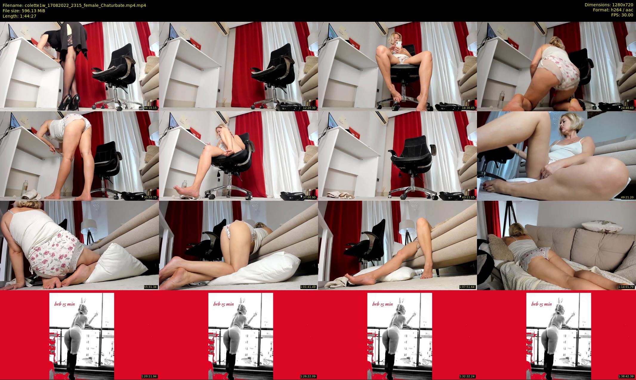 colette1w — 105 minute Chaturbate female cam show recording, 720p, Aug 17, 2022