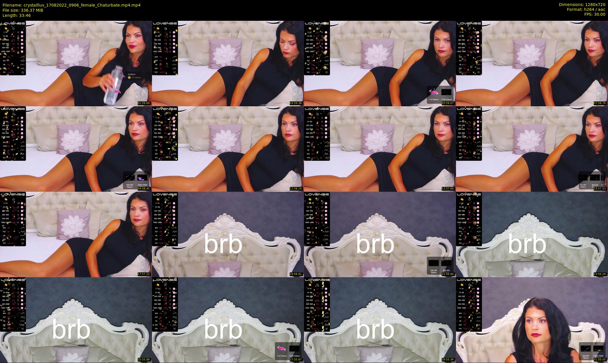 crystallluv — 34 minute Chaturbate female cam show recording, 720p, Aug 17, 2022
