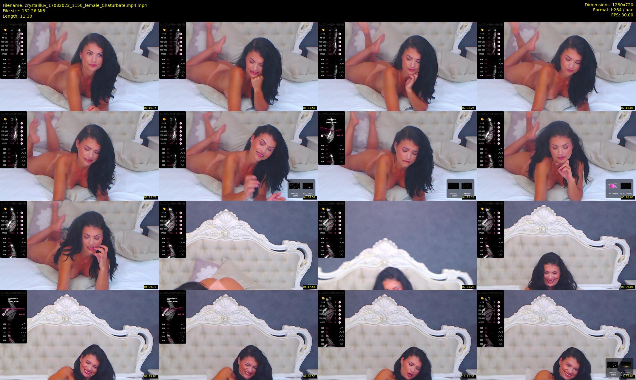 crystallluv — 12 minute Chaturbate female cam show recording, 720p, Aug 17, 2022