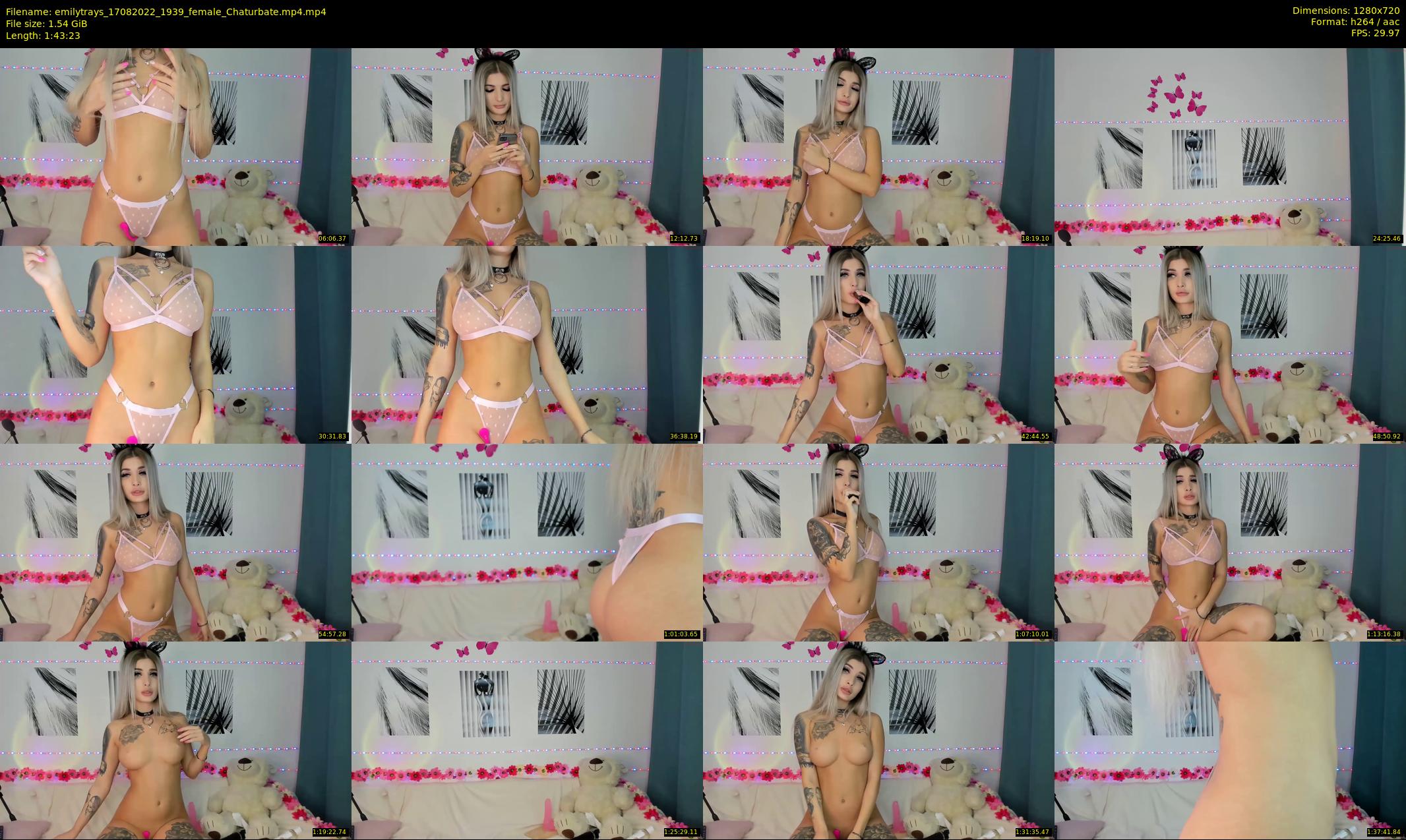 emilytrays — 104 minute Chaturbate female cam show recording, 720p, Aug 17, 2022