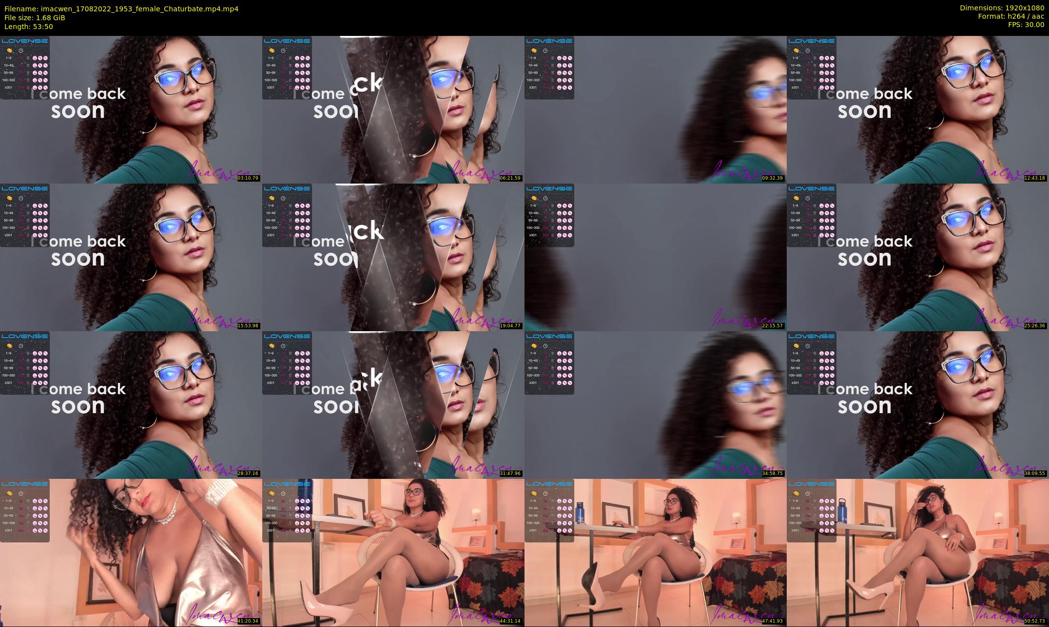 imacwen — 54 minute Chaturbate female cam show recording, 1080p, Aug 17, 2022