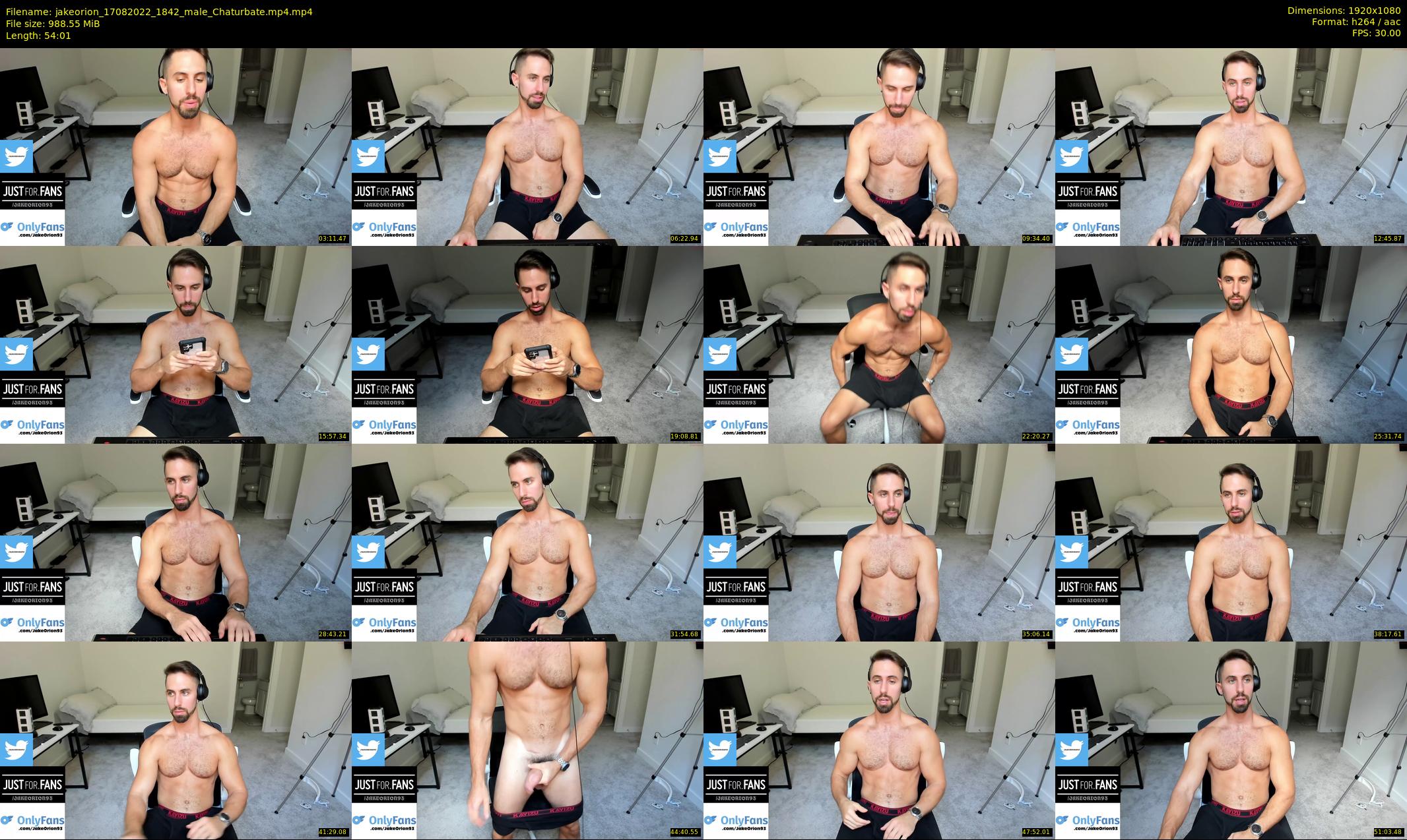 jakeorion — 55 minute Chaturbate male cam show recording, 1080p, Aug 17, 2022