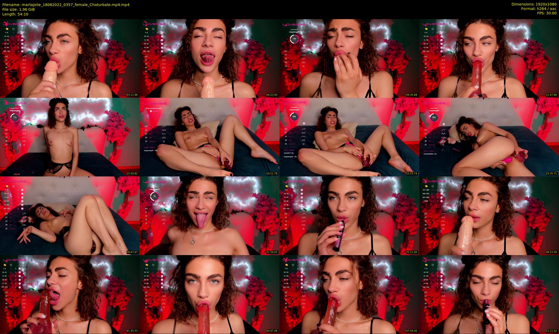 martajolie — 55 minute Chaturbate female cam show recording, 1080p, Aug 18, 2022