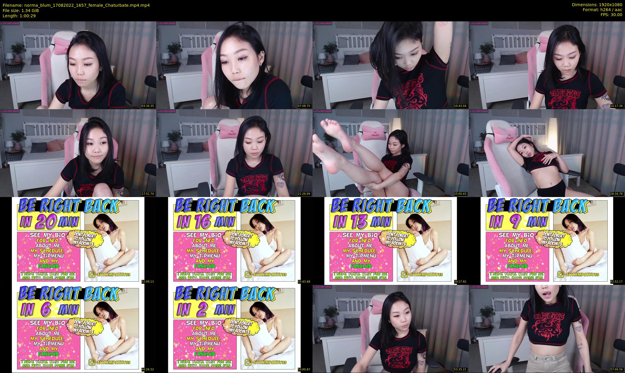 norma_blum — 61 minute Chaturbate female cam show recording, 1080p, Aug 17, 2022