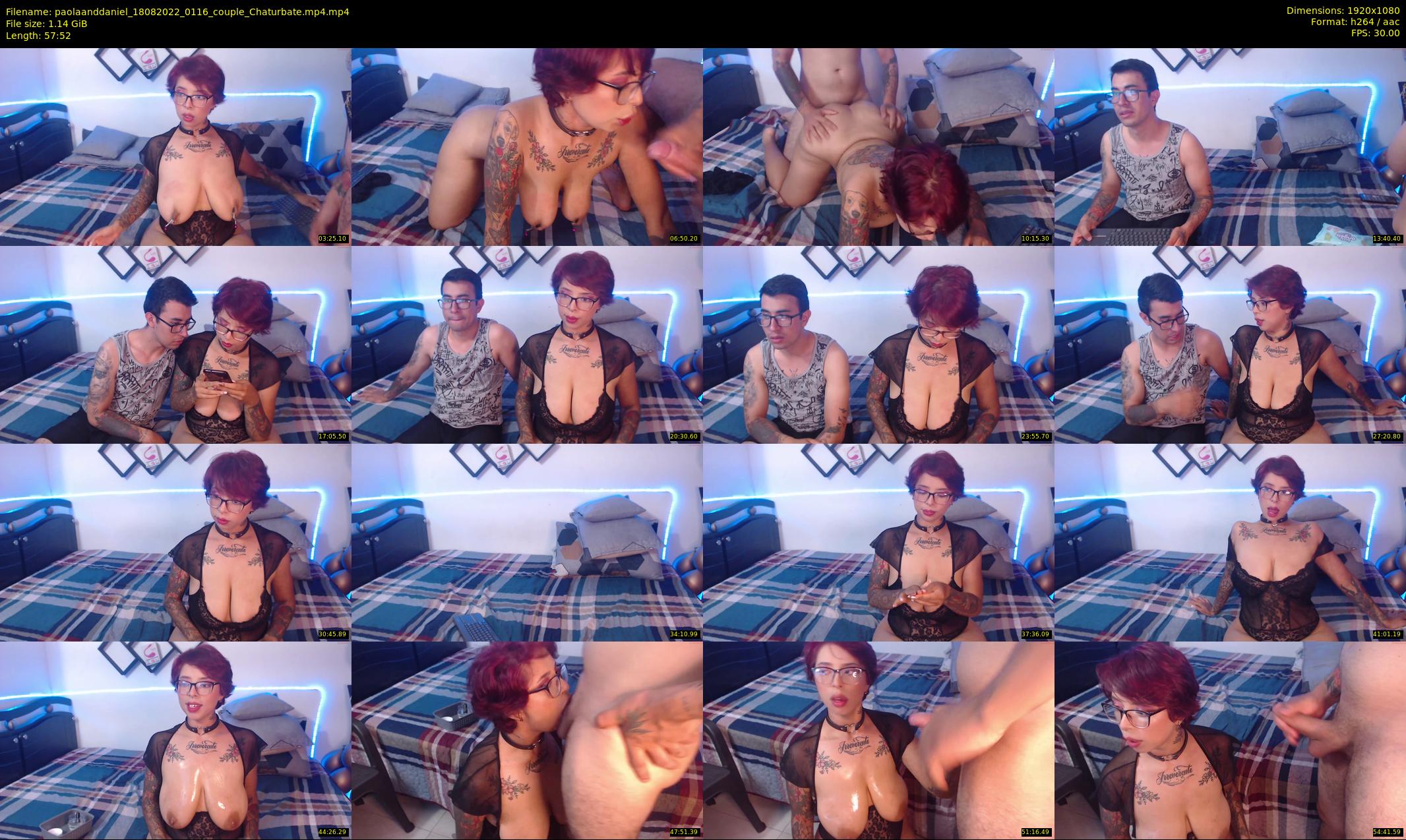 paolaanddaniel — 58 minute Chaturbate couple cam show recording, 1080p, Aug 18, 2022