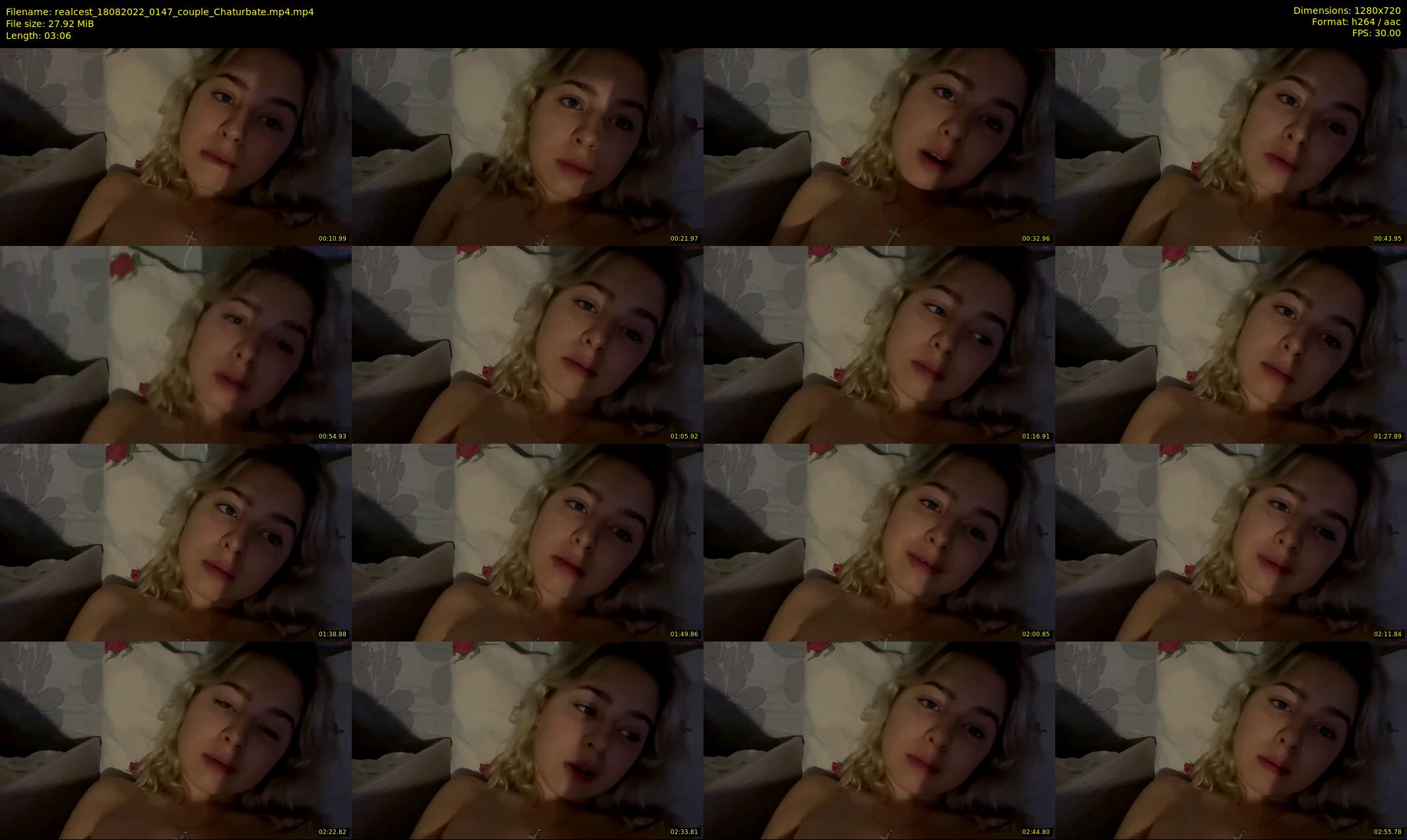 realcest — 4 minute Chaturbate couple cam show recording, 720p, Aug 18, 2022