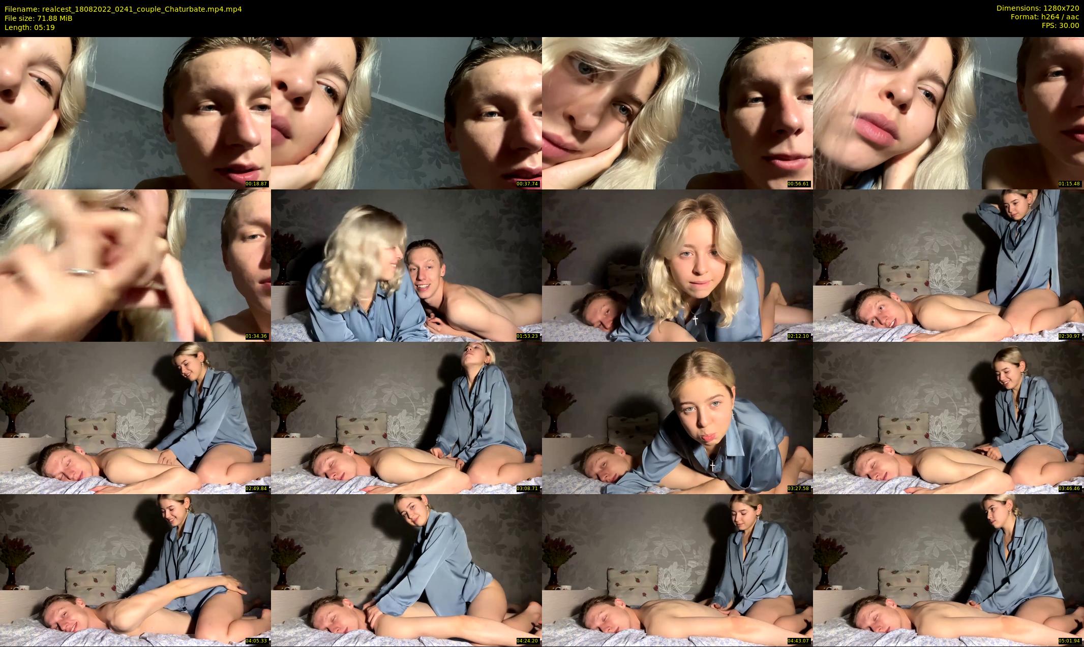 realcest — 6 minute Chaturbate couple cam show recording, 720p, Aug 18, 2022