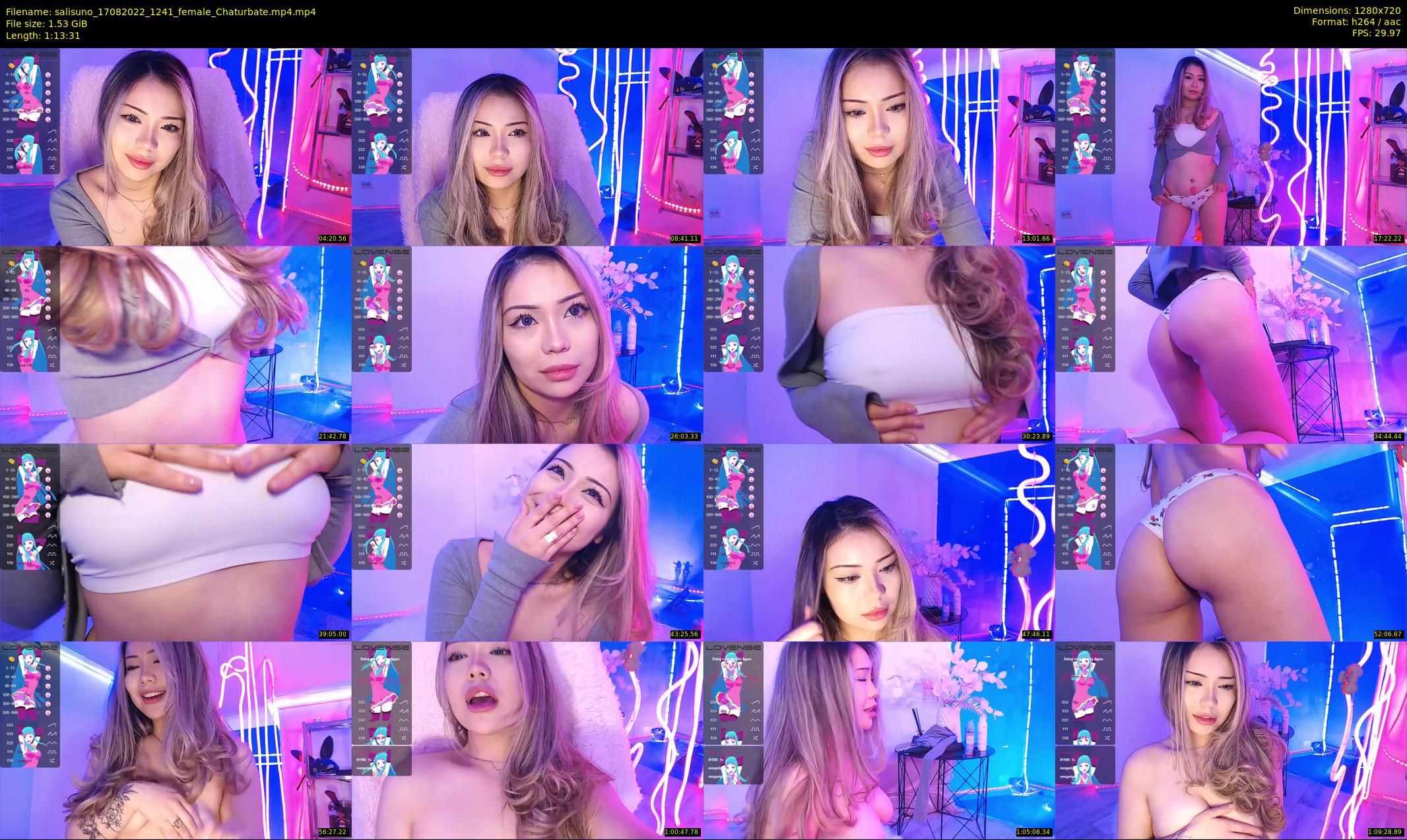 salisuno — 74 minute Chaturbate female cam show recording, 720p, Aug 17, 2022