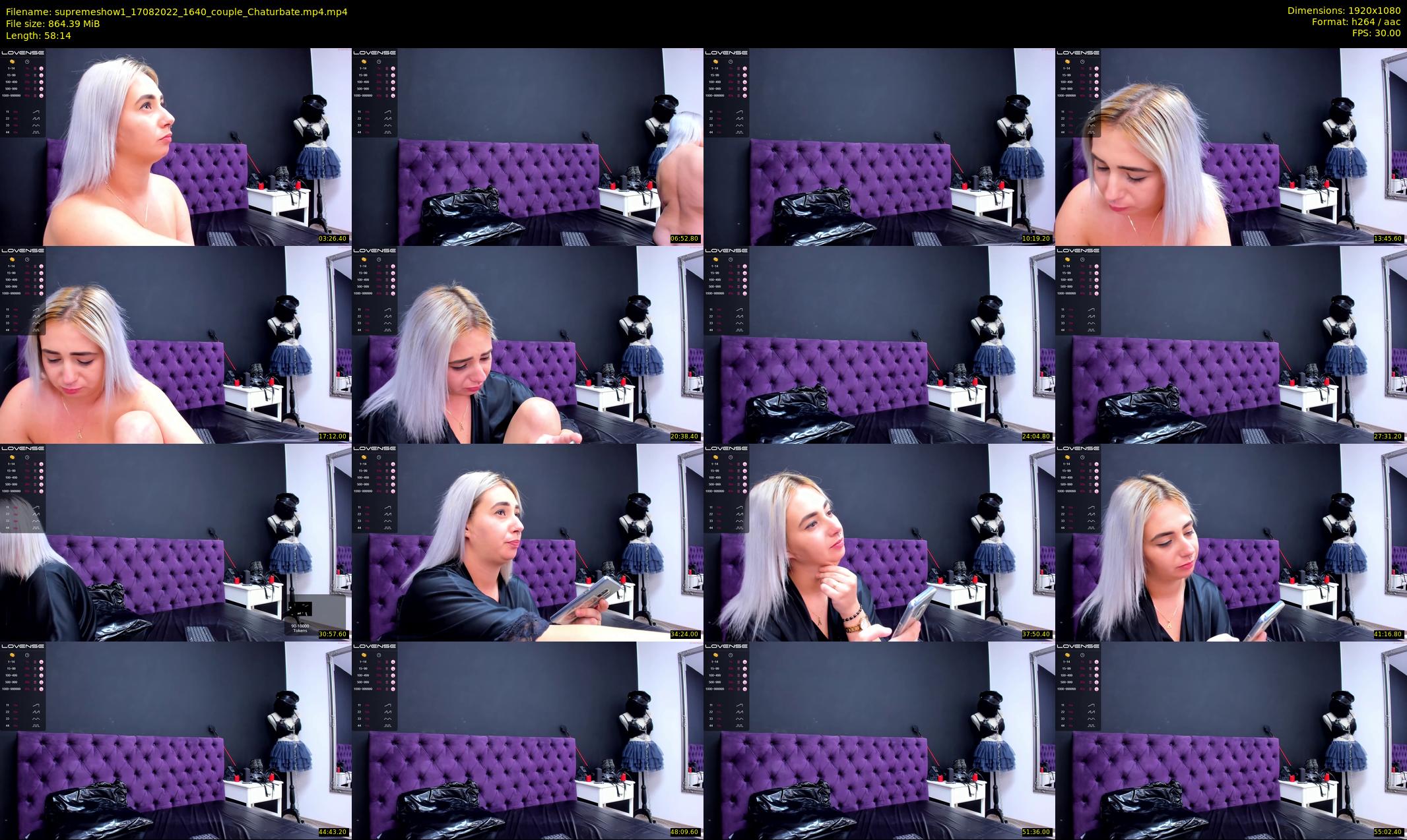 supremeshow1 — 59 minute Chaturbate couple cam show recording, 1080p, Aug 17, 2022