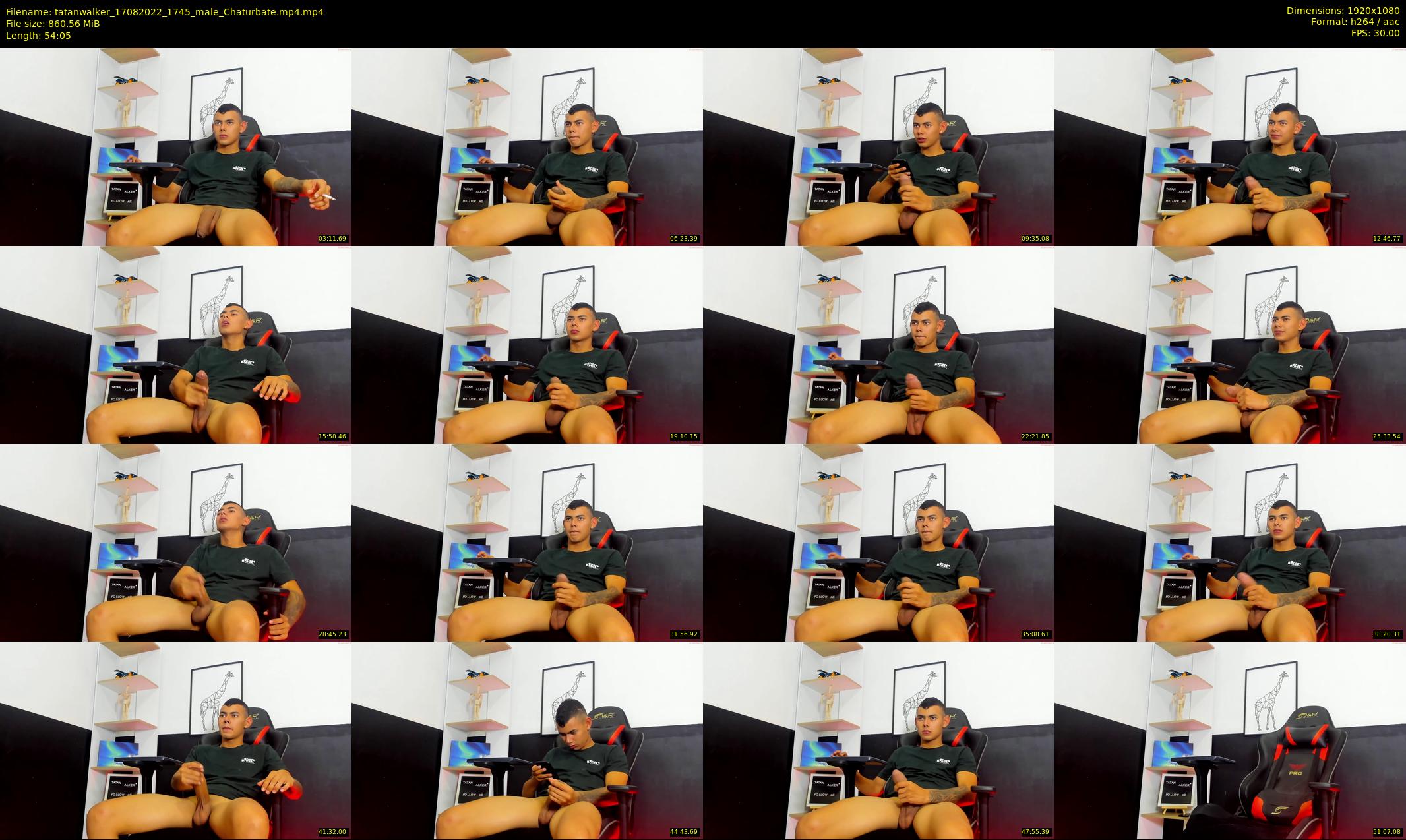 tatanwalker — 55 minute Chaturbate male cam show recording, 1080p, Aug 17, 2022