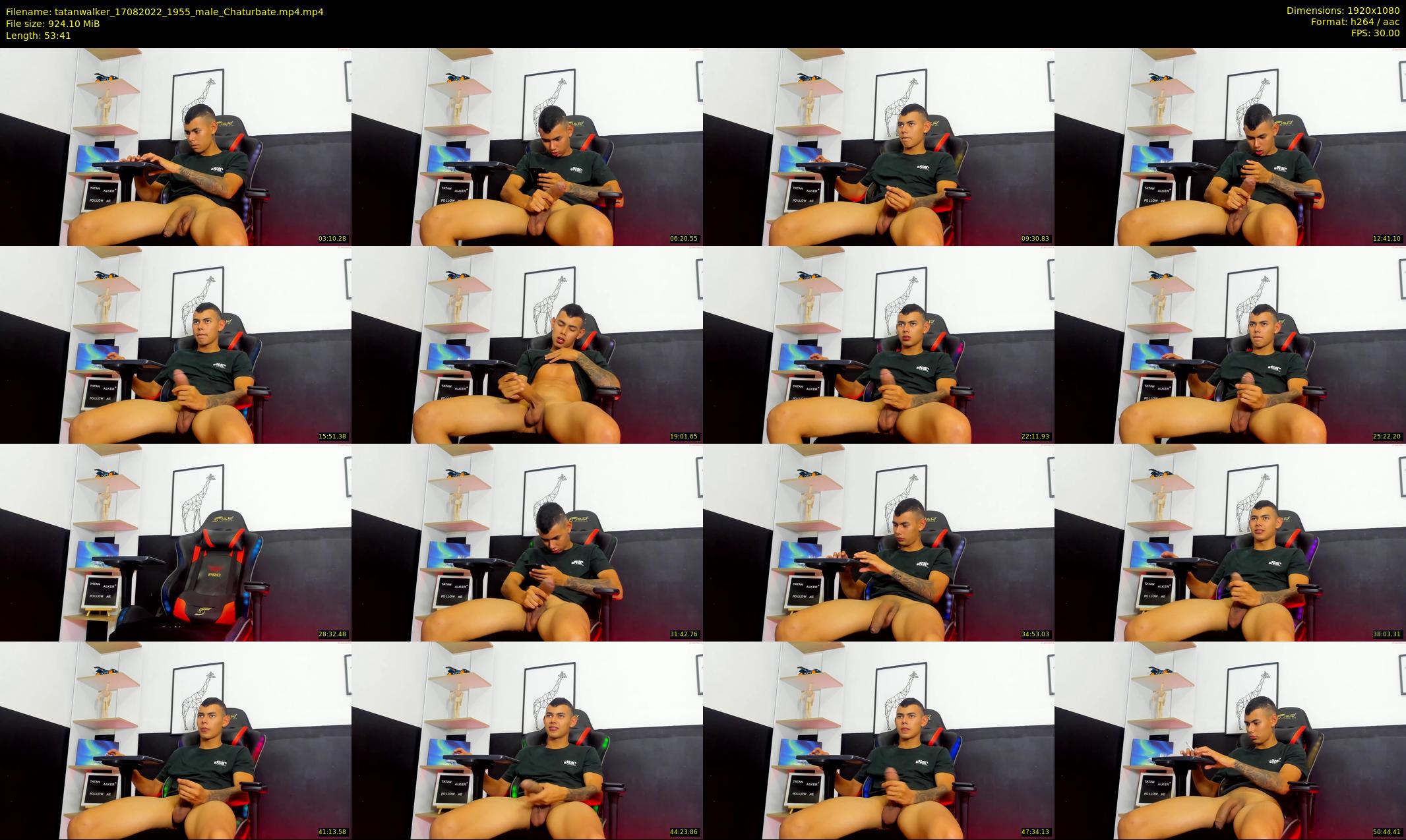 tatanwalker — 54 minute Chaturbate male cam show recording, 1080p, Aug 17, 2022