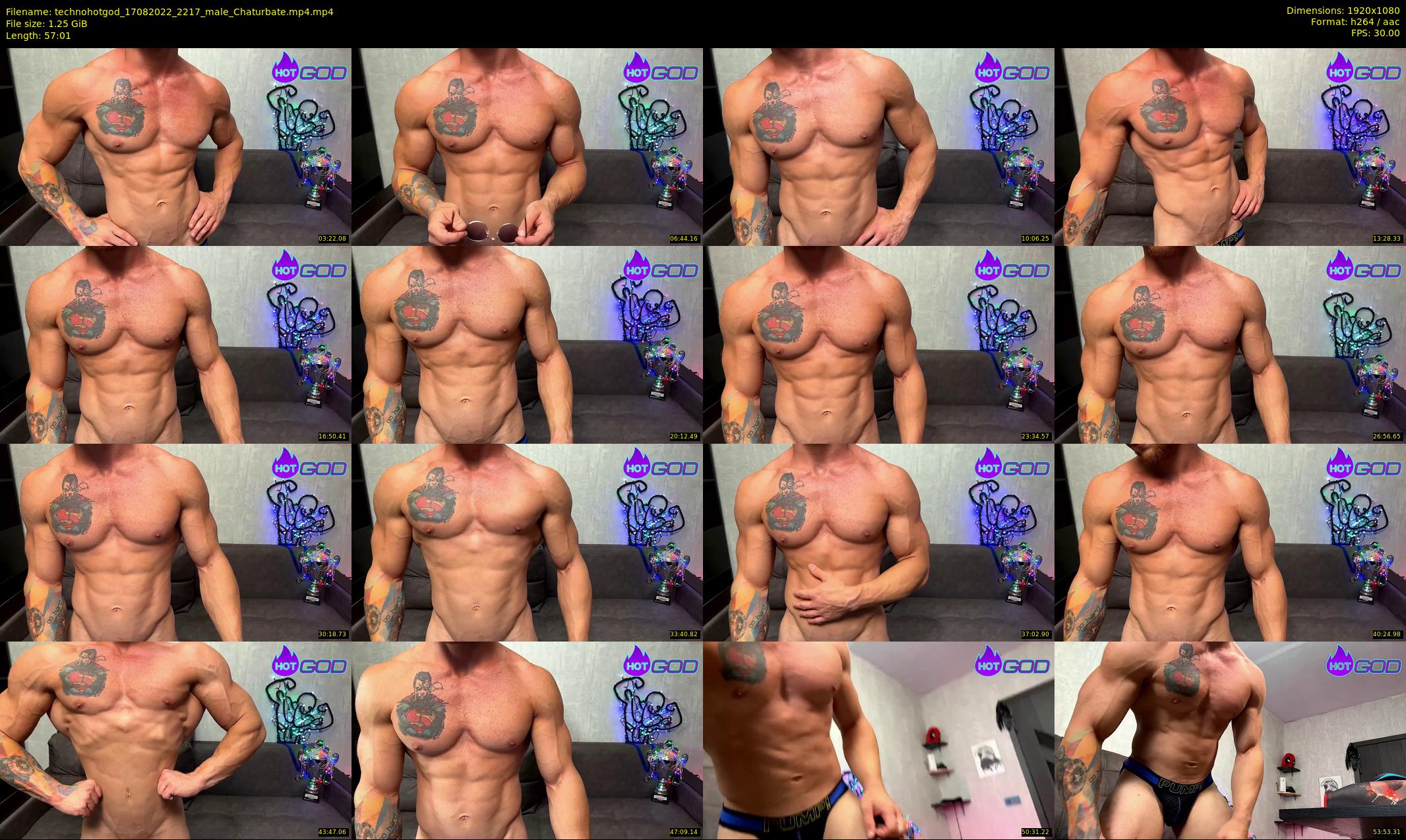 technohotgod — 58 minute Chaturbate male cam show recording, 1080p, Aug 17, 2022