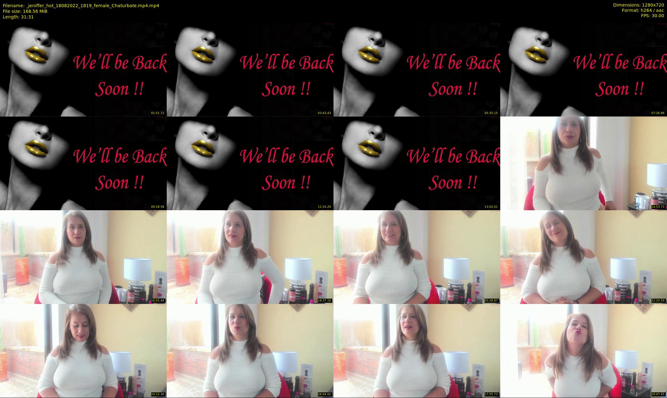 _jeniffer_hot — 32 minute Chaturbate female cam show recording, 720p, Aug 18, 2022