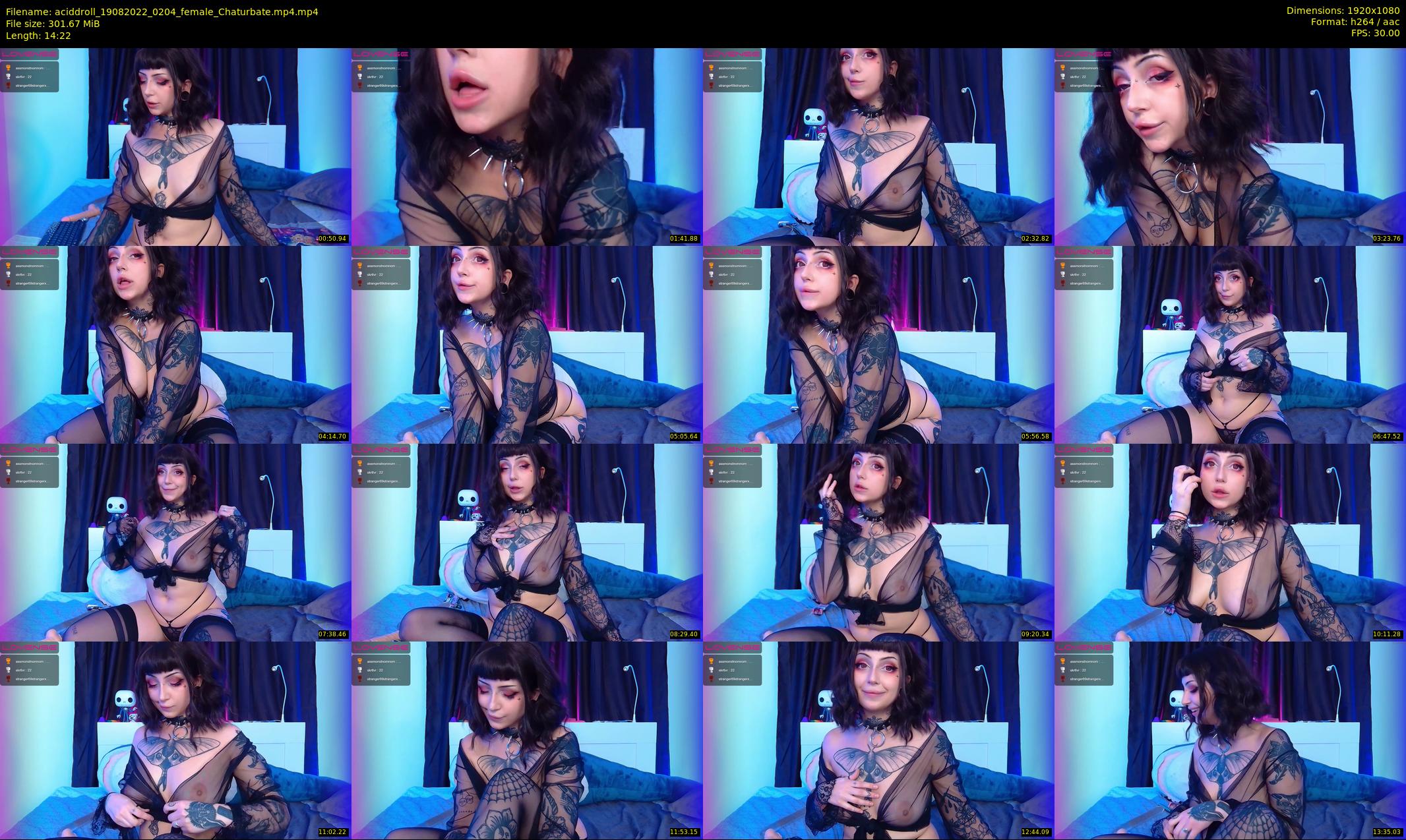 aciddroll — 15 minute Chaturbate female cam show recording, 1080p, Aug 19, 2022