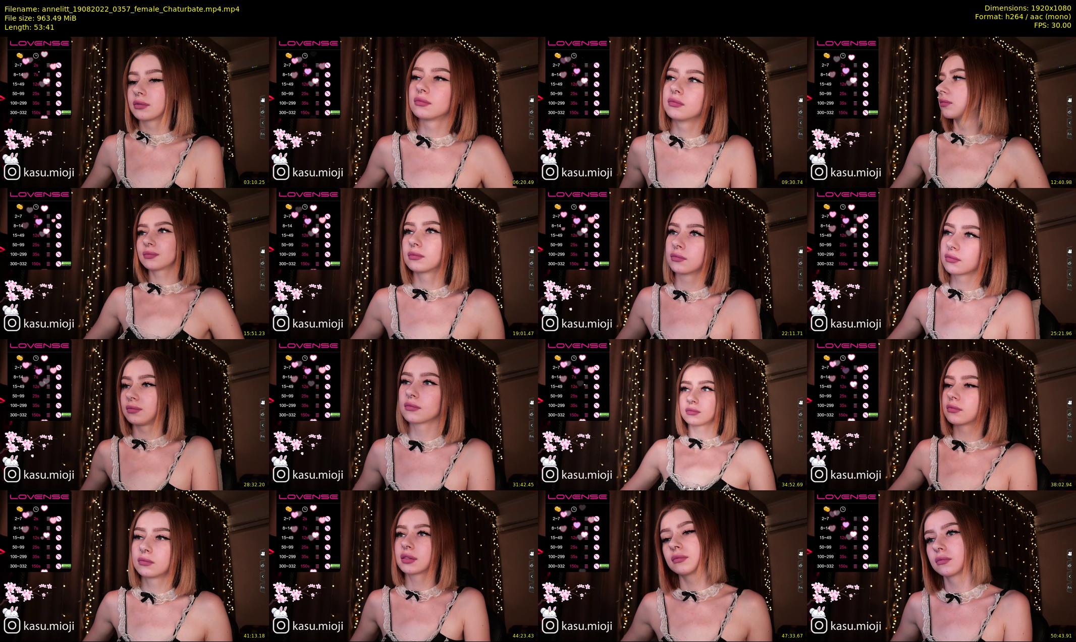 annelitt — 54 minute Chaturbate female cam show recording, 1080p, Aug 19, 2022