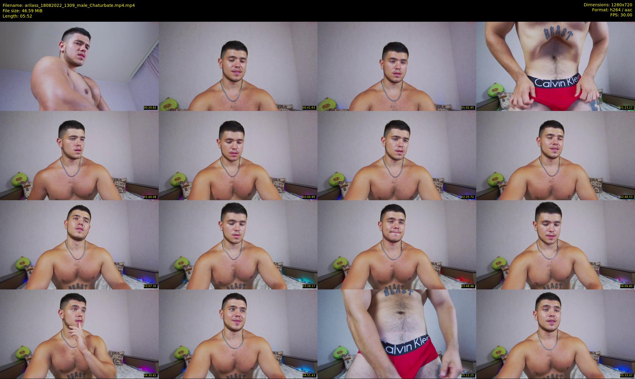 arilass — 6 minute Chaturbate male cam show recording, 720p, Aug 18, 2022