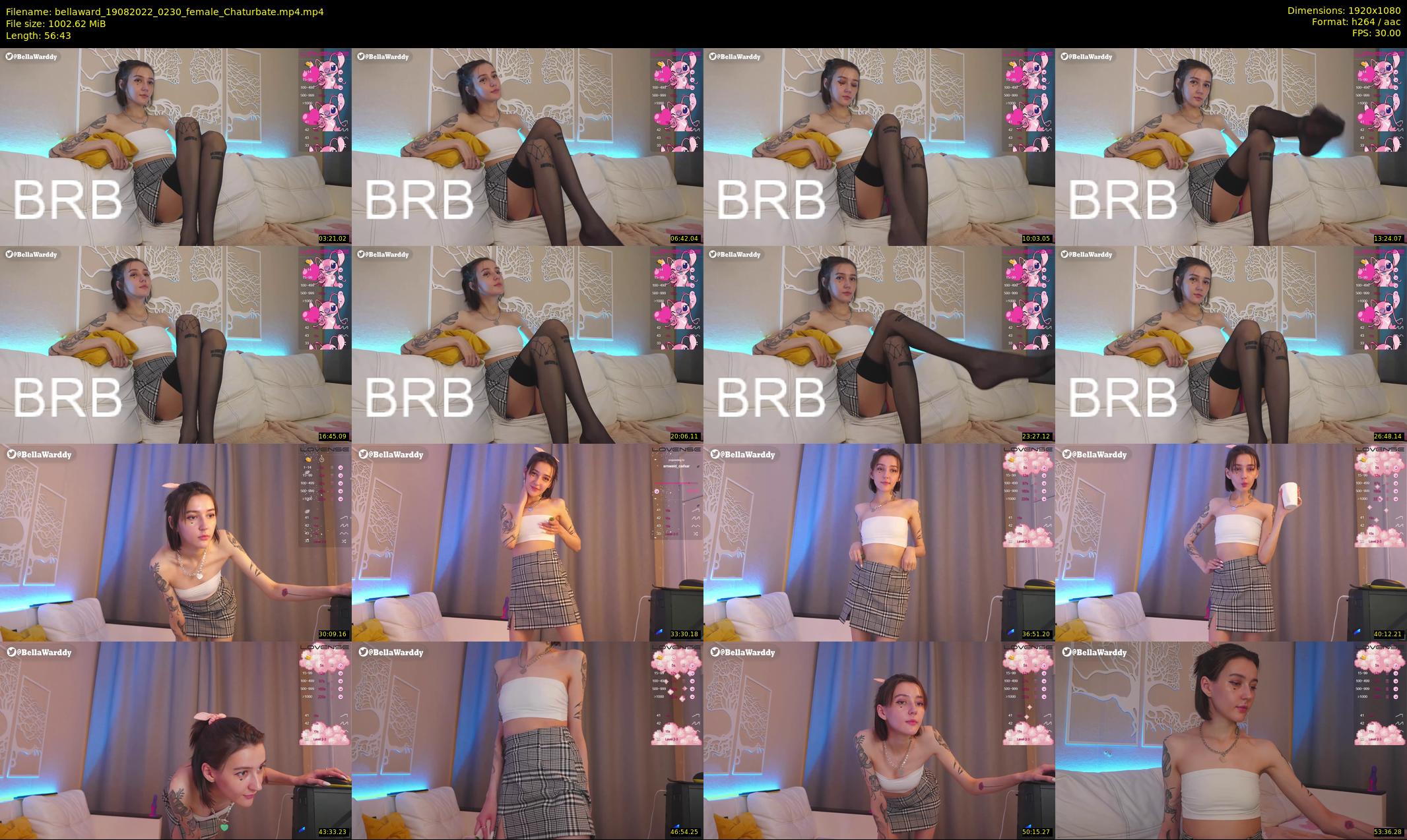 bellaward — 57 minute Chaturbate female cam show recording, 1080p, Aug 19, 2022