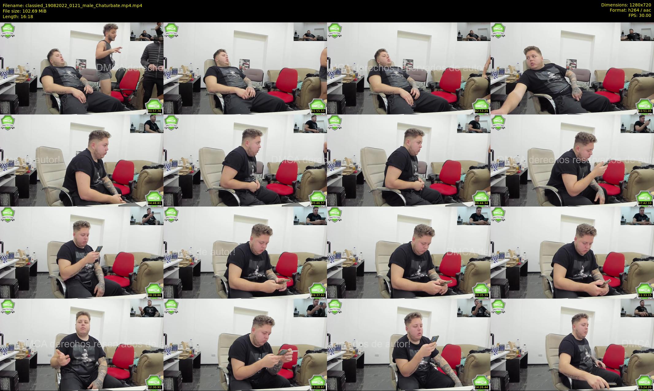 classied — 17 minute Chaturbate male cam show recording, 720p, Aug 19, 2022