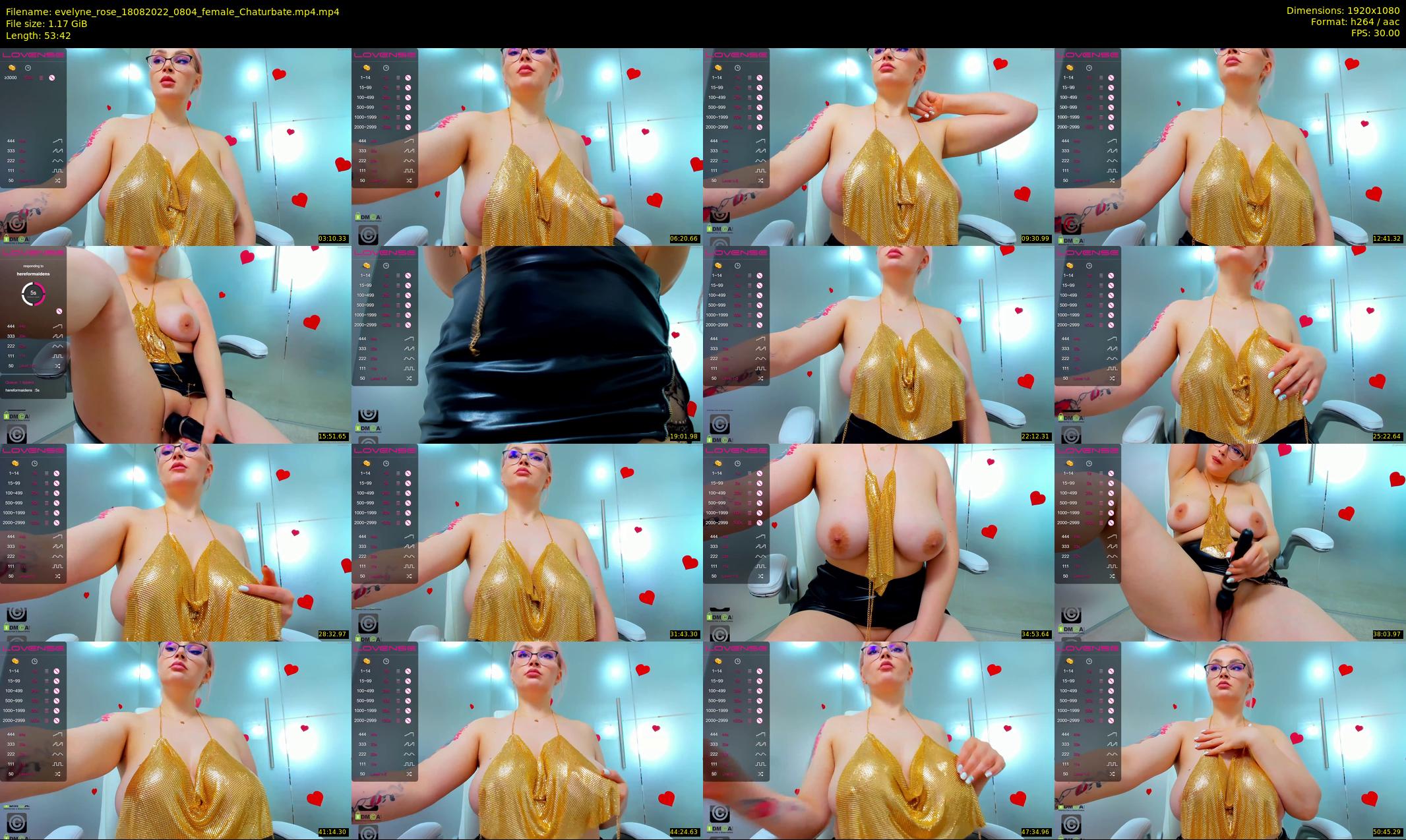 evelyne_rose — 54 minute Chaturbate female cam show recording, 1080p, Aug 18, 2022