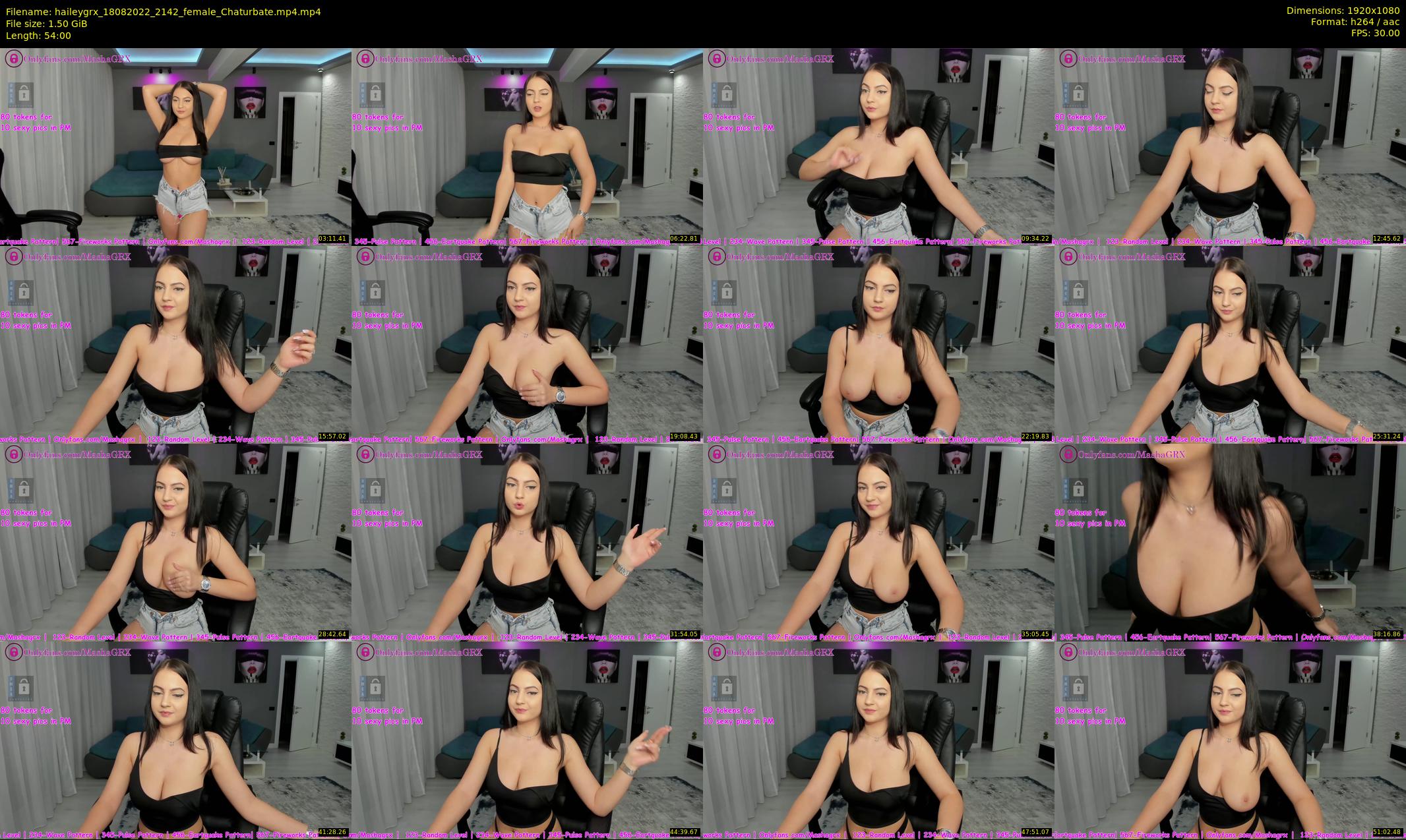 haileygrx — 54 minute Chaturbate female cam show recording, 1080p, Aug 18, 2022