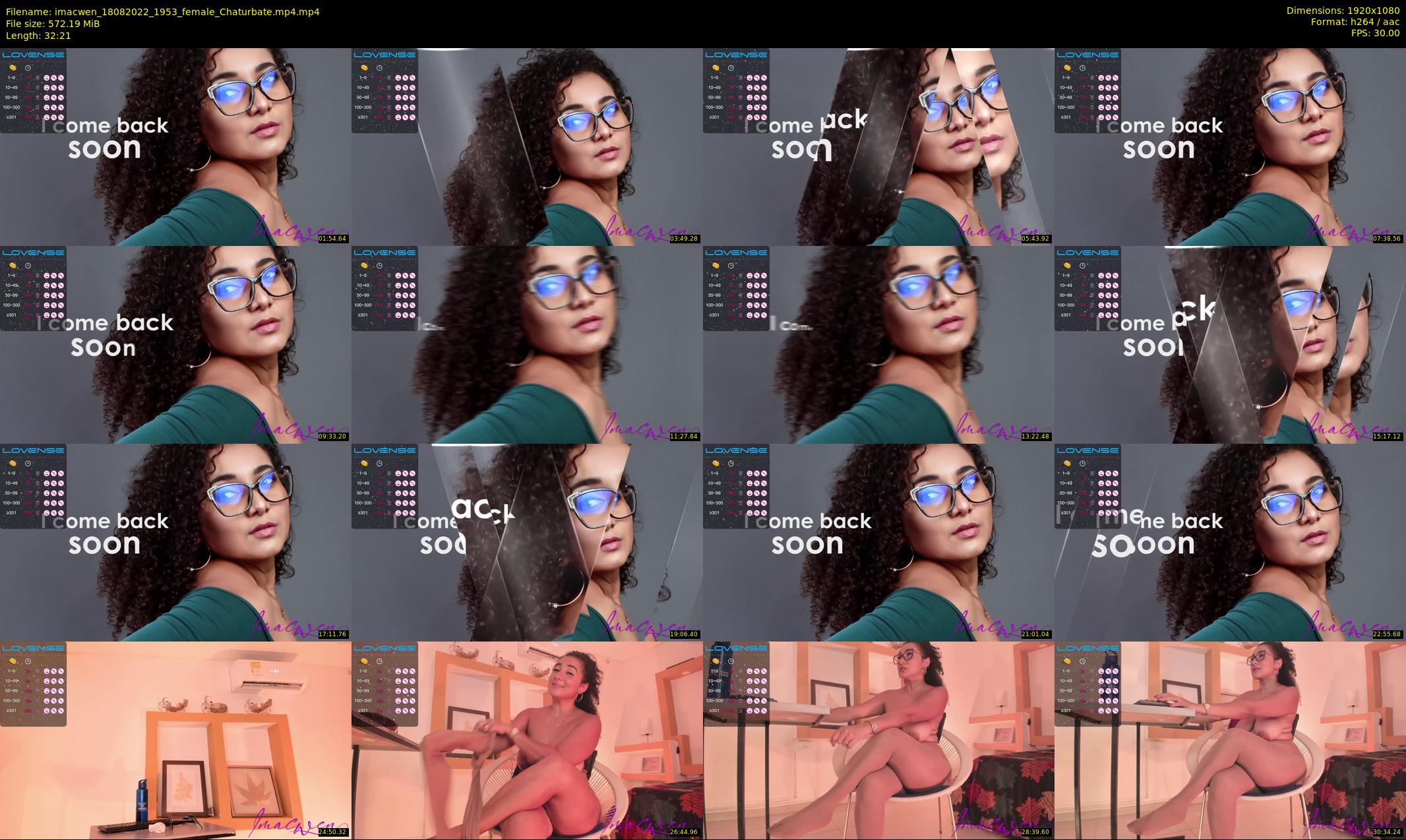 imacwen — 33 minute Chaturbate female cam show recording, 1080p, Aug 18, 2022