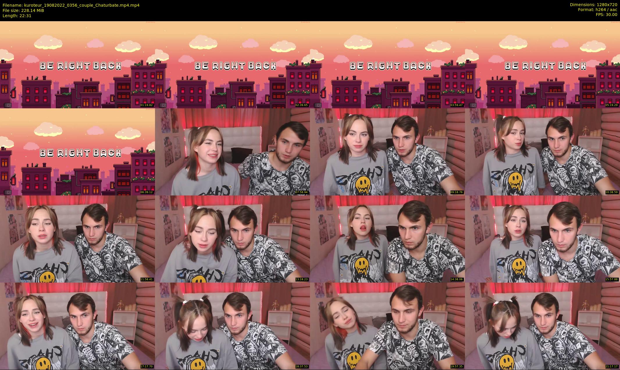 kuroteur — 23 minute Chaturbate couple cam show recording, 720p, Aug 19, 2022