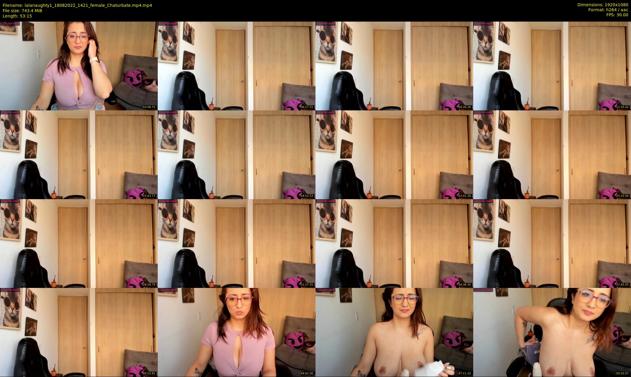 lalanaughty1 — 54 minute Chaturbate female cam show recording, 1080p, Aug 18, 2022