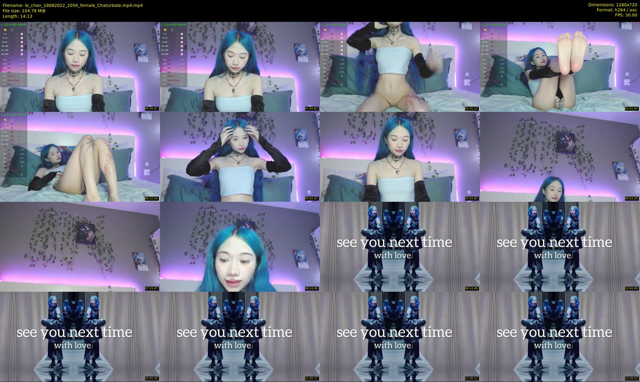 le_chan — 15 minute Chaturbate female cam show recording, 720p, Aug 18, 2022