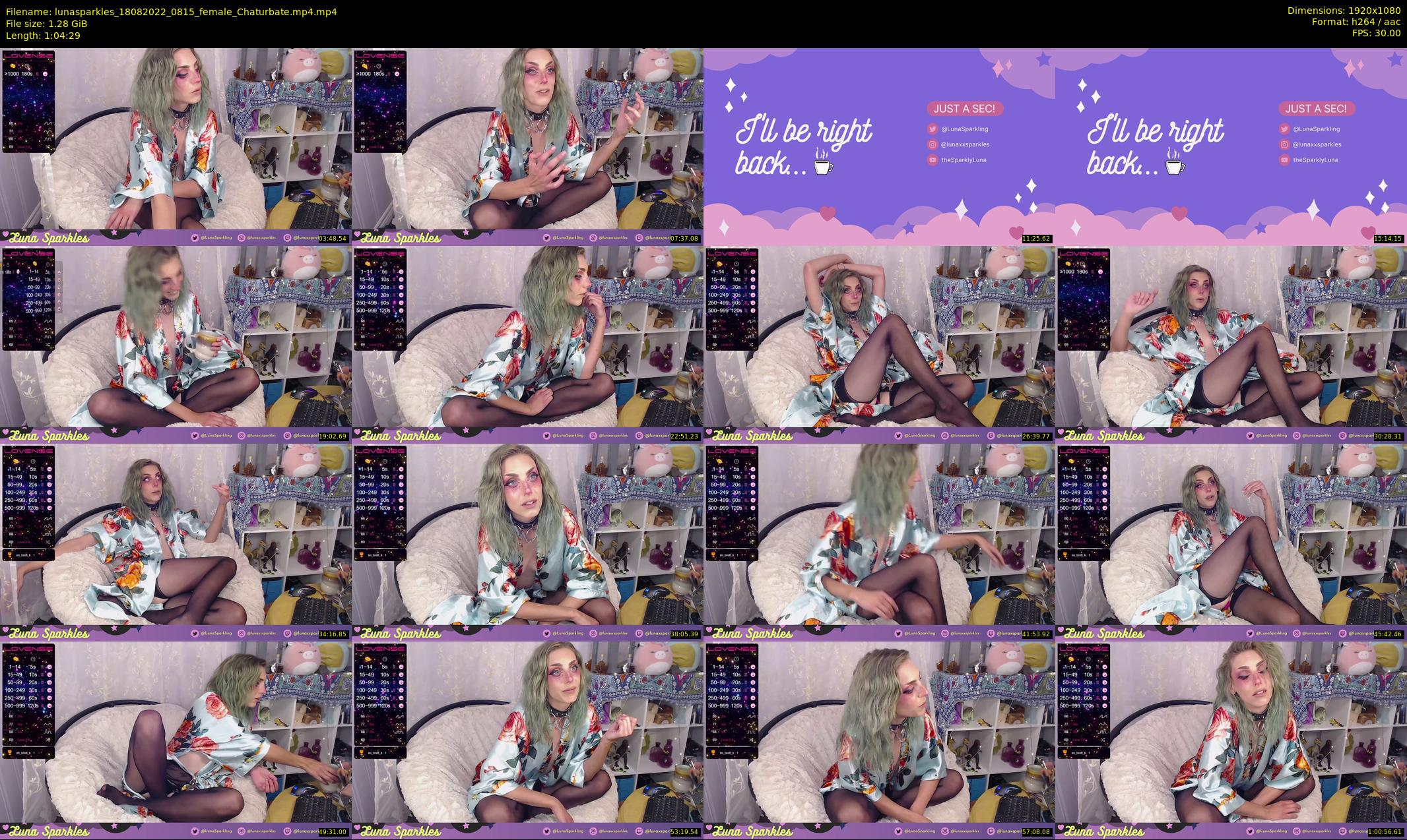 lunasparkles — 65 minute Chaturbate female cam show recording, 1080p, Aug 18, 2022