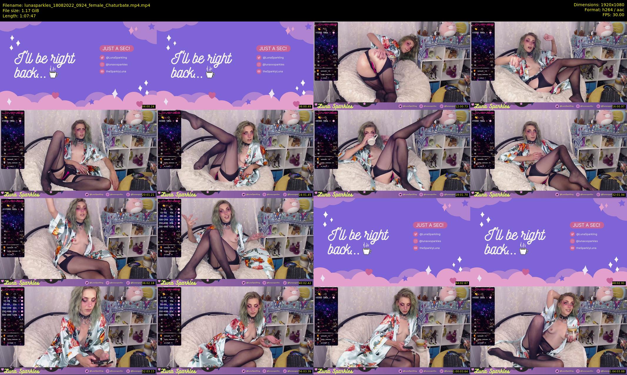lunasparkles — 68 minute Chaturbate female cam show recording, 1080p, Aug 18, 2022