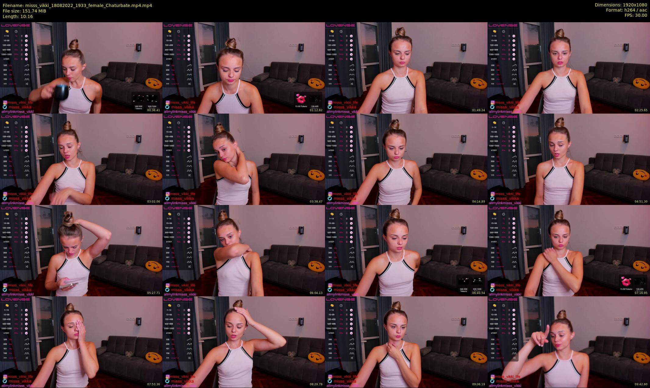 misss_vikki — 11 minute Chaturbate female cam show recording, 1080p, Aug 18, 2022