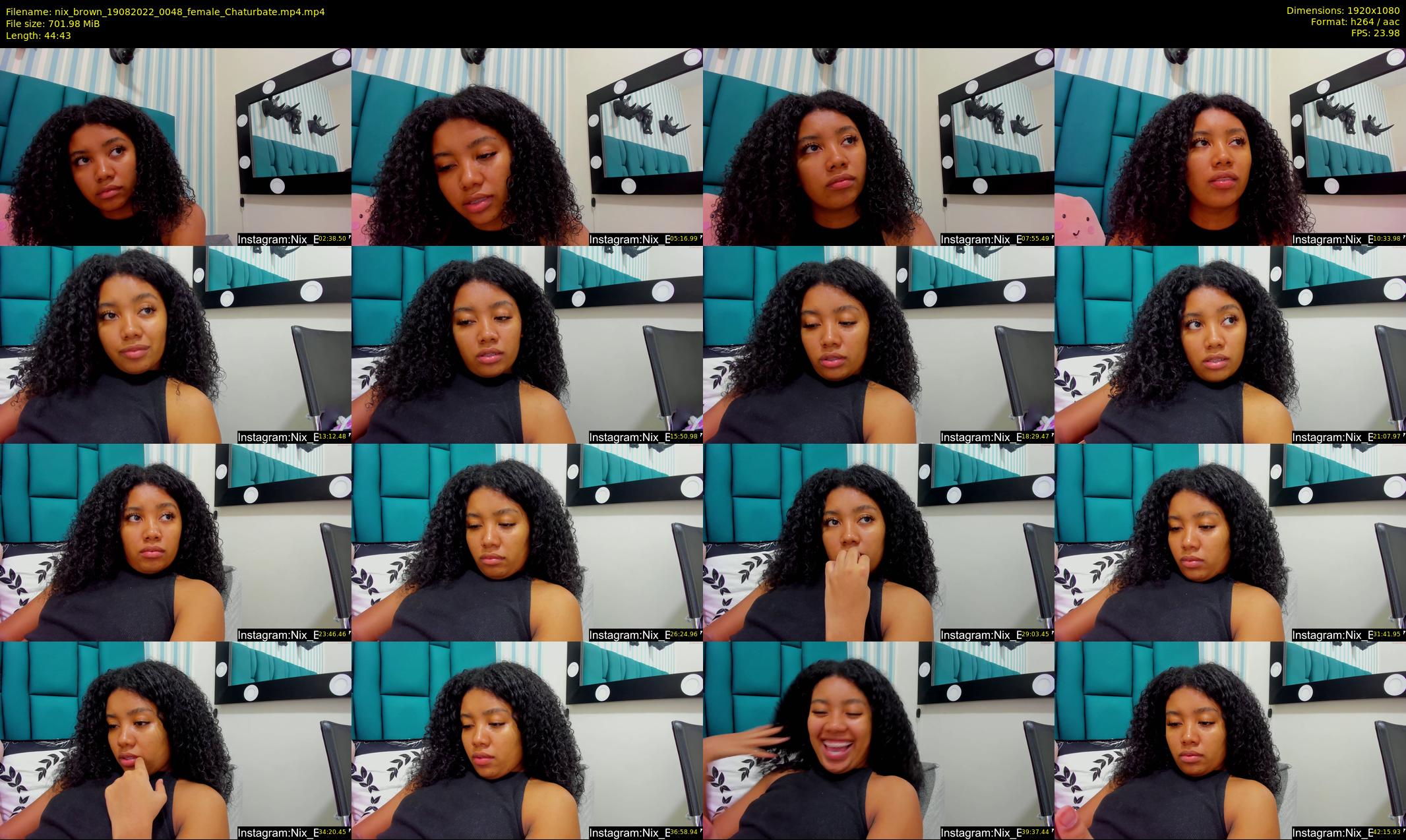 nix_brown — 45 minute Chaturbate female cam show recording, 1080p, Aug 19, 2022