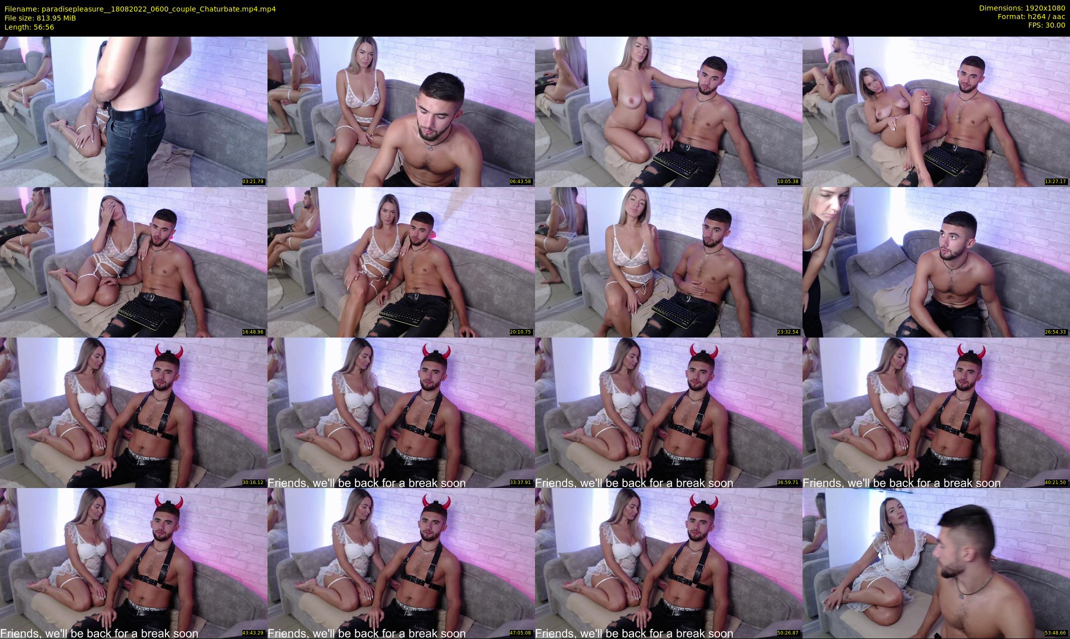 paradisepleasure_ — 57 minute Chaturbate couple cam show recording, 1080p, Aug 18, 2022