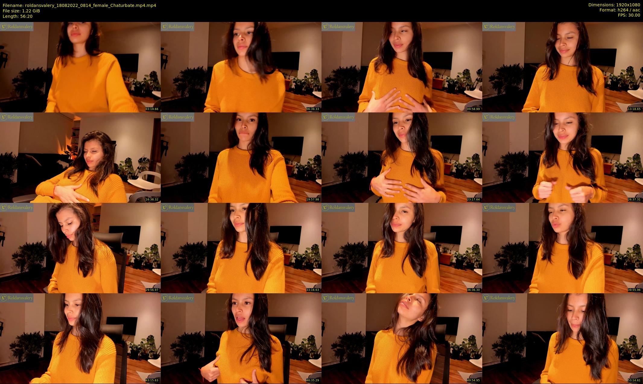 roldansvalery — 57 minute Chaturbate female cam show recording, 1080p, Aug 18, 2022