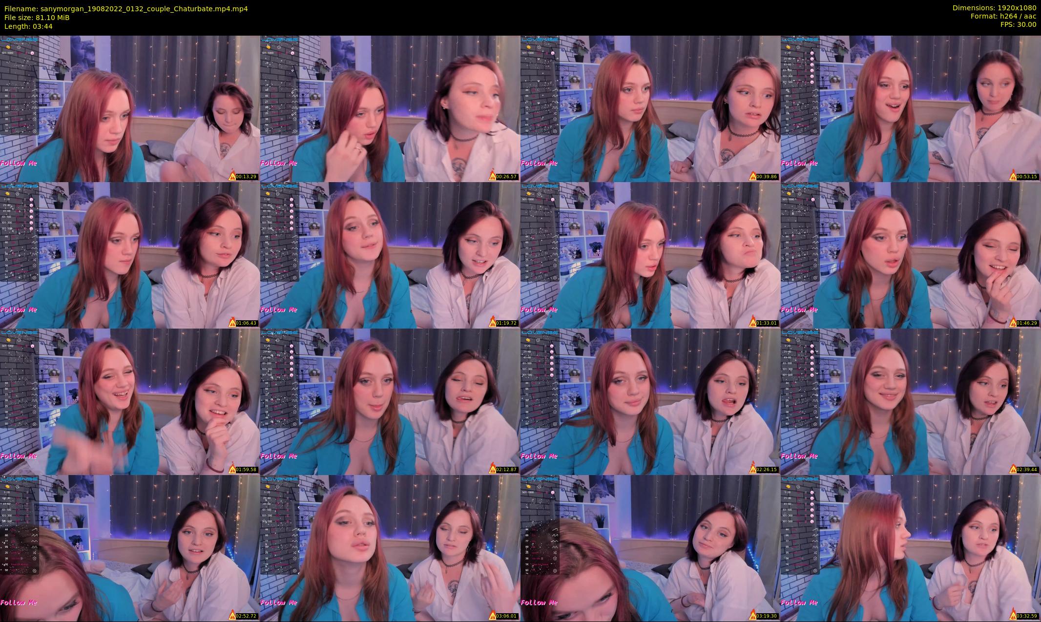 sanymorgan — 4 minute Chaturbate couple cam show recording, 1080p, Aug 19, 2022