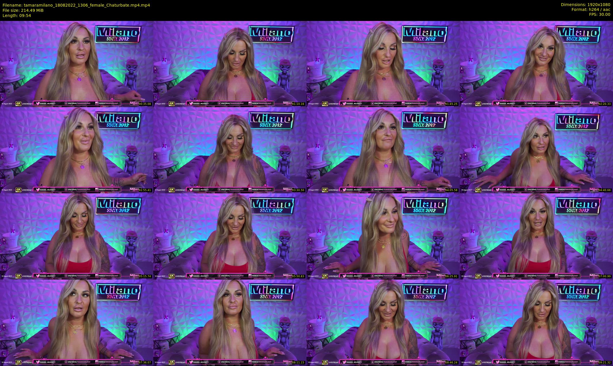 tamaramilano — 10 minute Chaturbate female cam show recording, 1080p, Aug 18, 2022