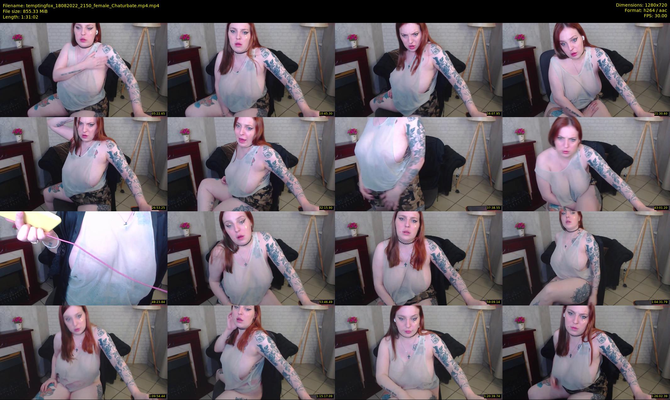 temptingfox — 92 minute Chaturbate female cam show recording, 720p, Aug 18, 2022