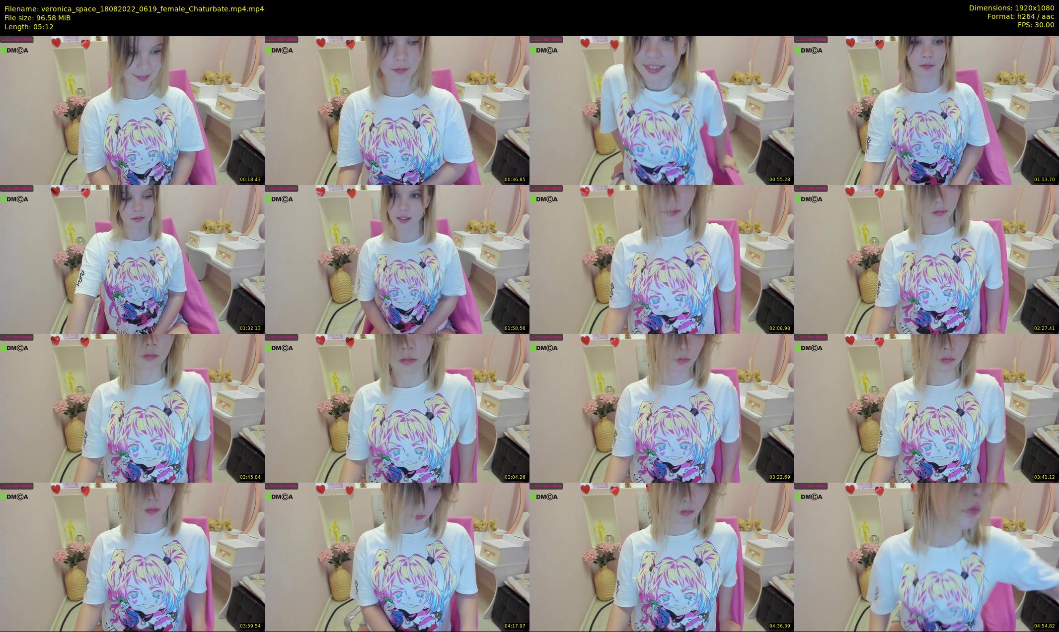 veronica_space — 6 minute Chaturbate female cam show recording, 1080p, Aug 18, 2022