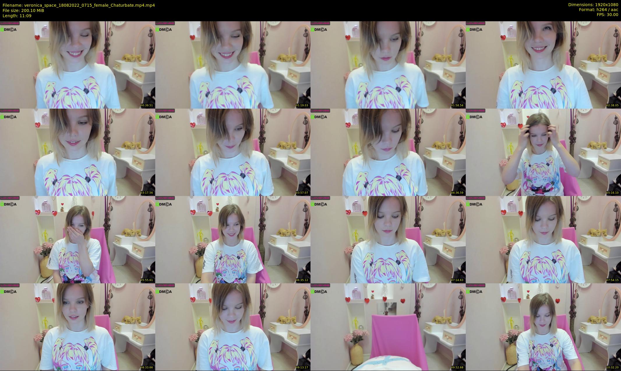 veronica_space — 12 minute Chaturbate female cam show recording, 1080p, Aug 18, 2022