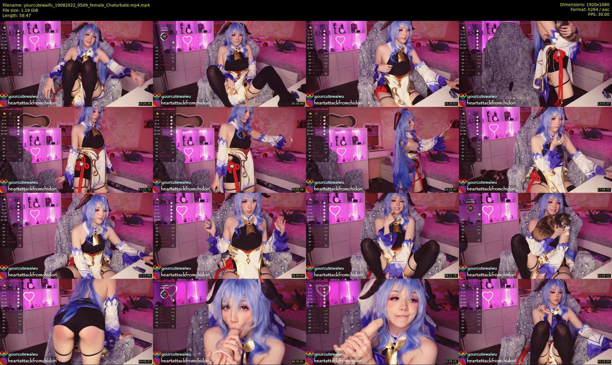 yourcutewaifu — 59 minute Chaturbate female cam show recording, 1080p, Aug 19, 2022