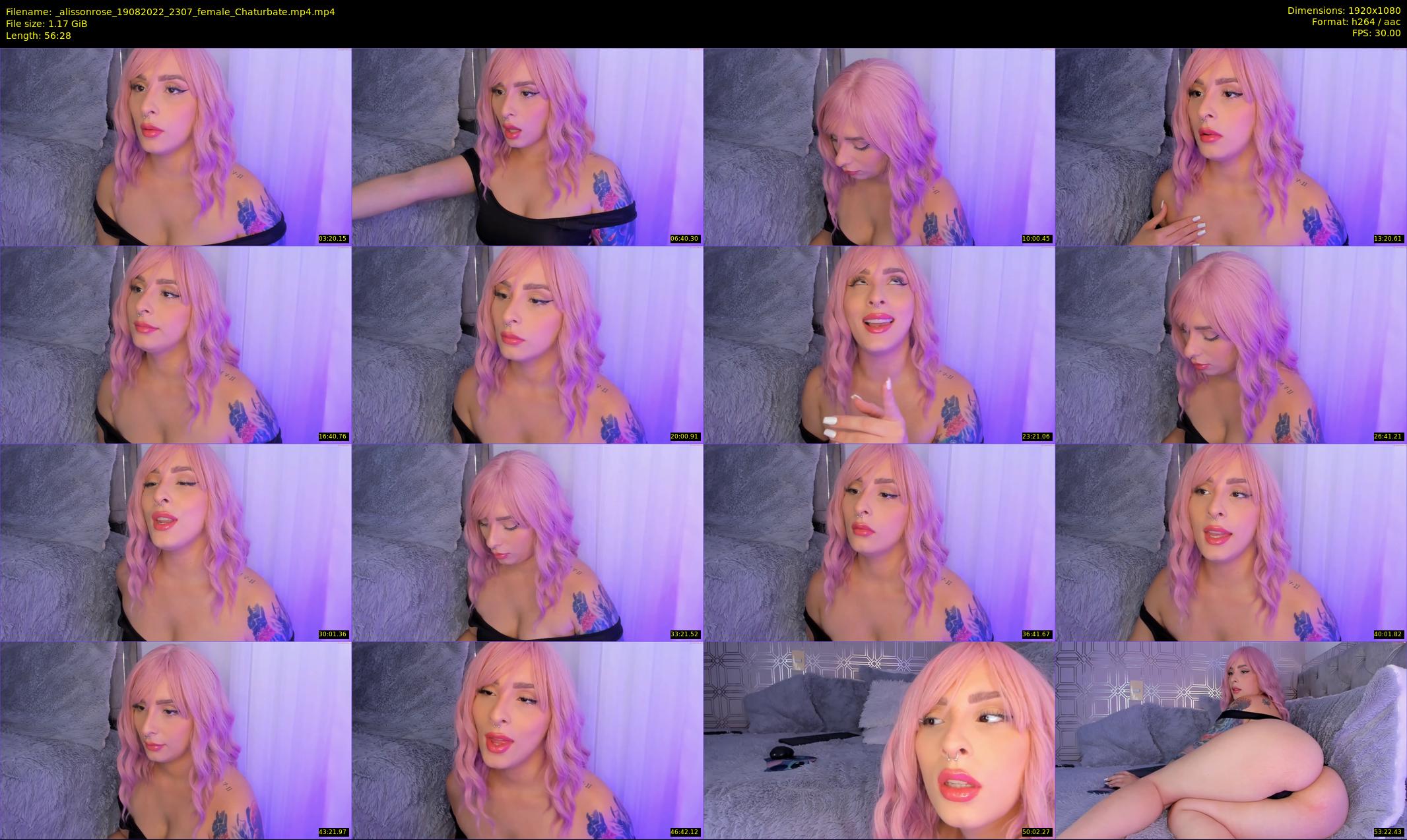 _alissonrose — 57 minute Chaturbate female cam show recording, 1080p, Aug 19, 2022