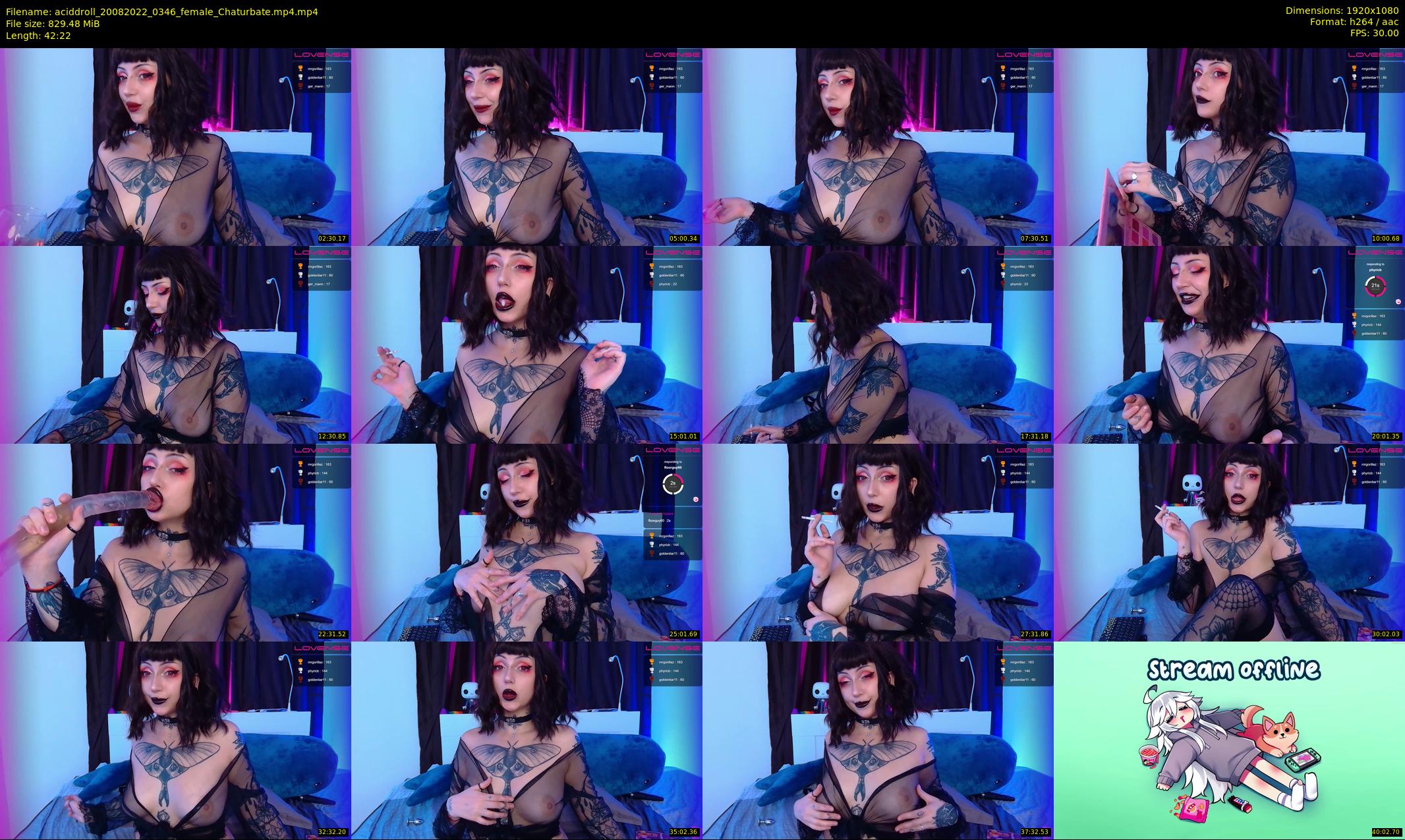 aciddroll — 43 minute Chaturbate female cam show recording, 1080p, Aug 20, 2022