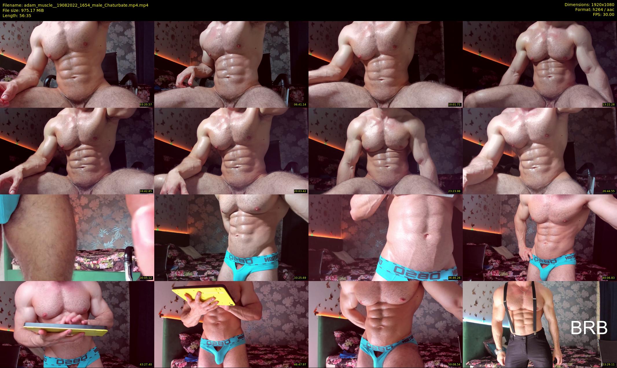 adam_muscle_ — 57 minute Chaturbate male cam show recording, 1080p, Aug 19, 2022