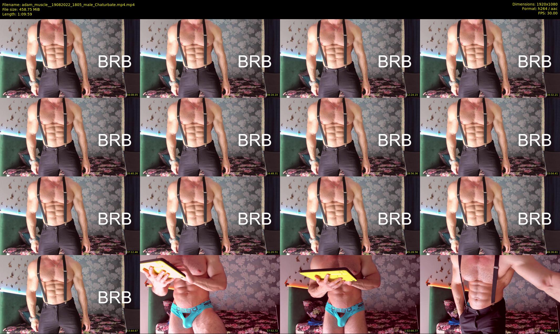 adam_muscle_ — 70 minute Chaturbate male cam show recording, 1080p, Aug 19, 2022