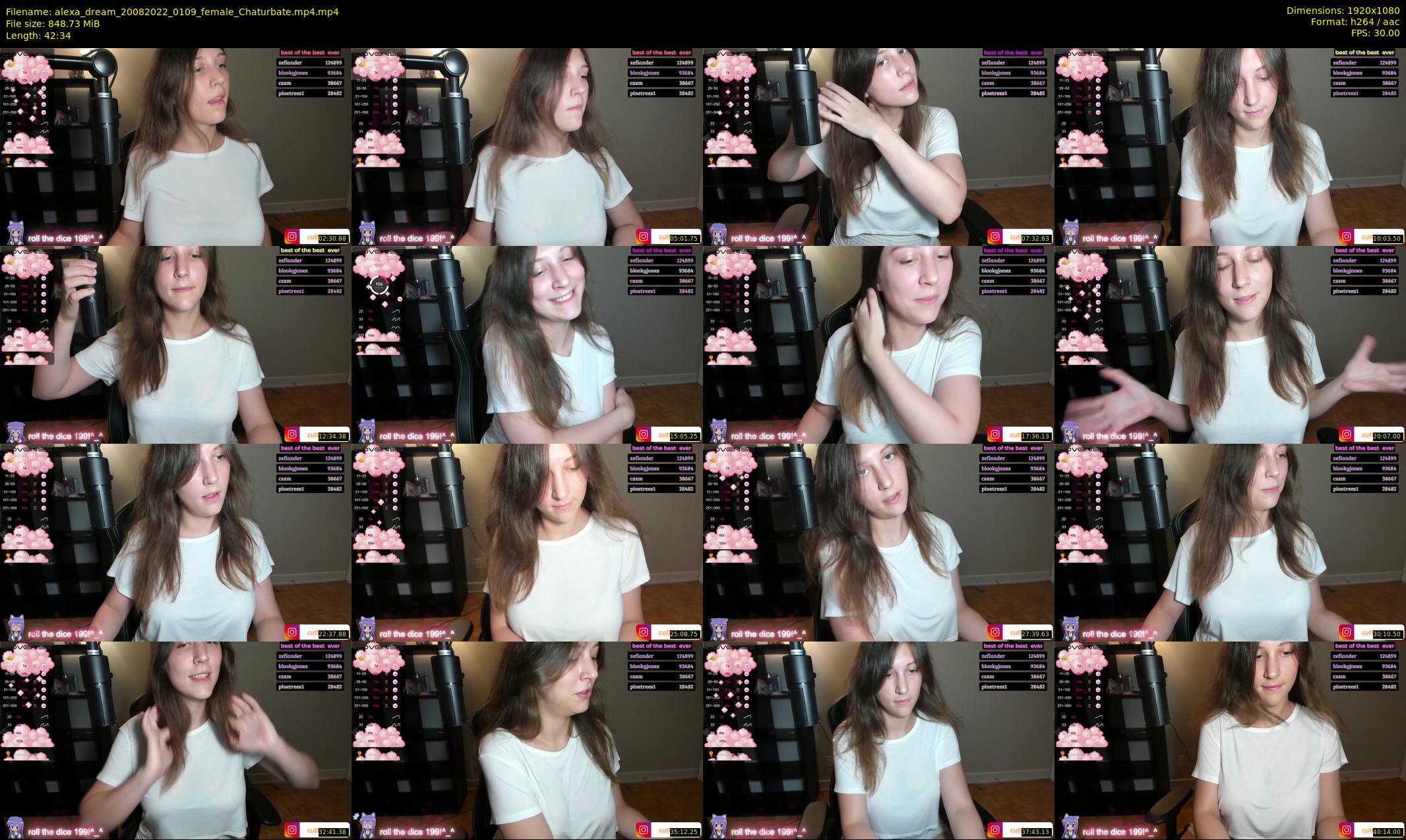 alexa_dream — 43 minute Chaturbate female cam show recording, 1080p, Aug 20, 2022