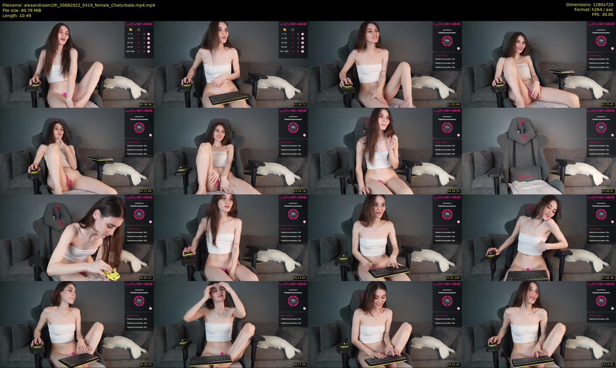 alexandrasm1th — 11 minute Chaturbate female cam show recording, 720p, Aug 20, 2022