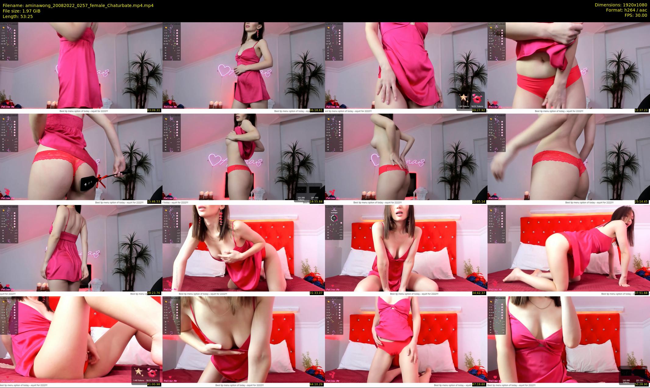 aminawong — 54 minute Chaturbate female cam show recording, 1080p, Aug 20, 2022