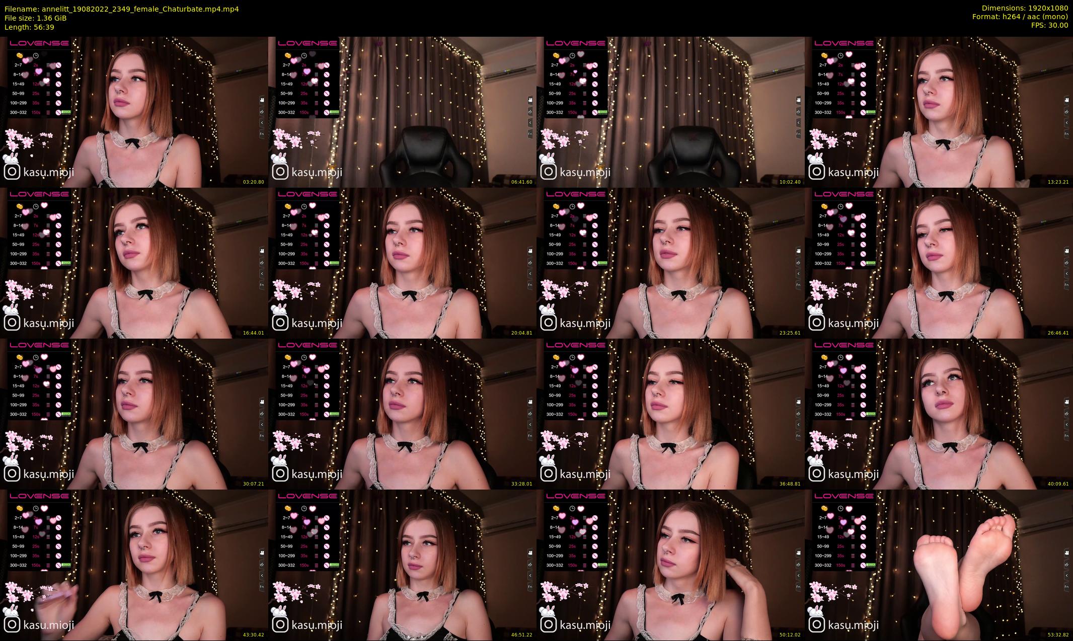 annelitt — 57 minute Chaturbate female cam show recording, 1080p, Aug 19, 2022