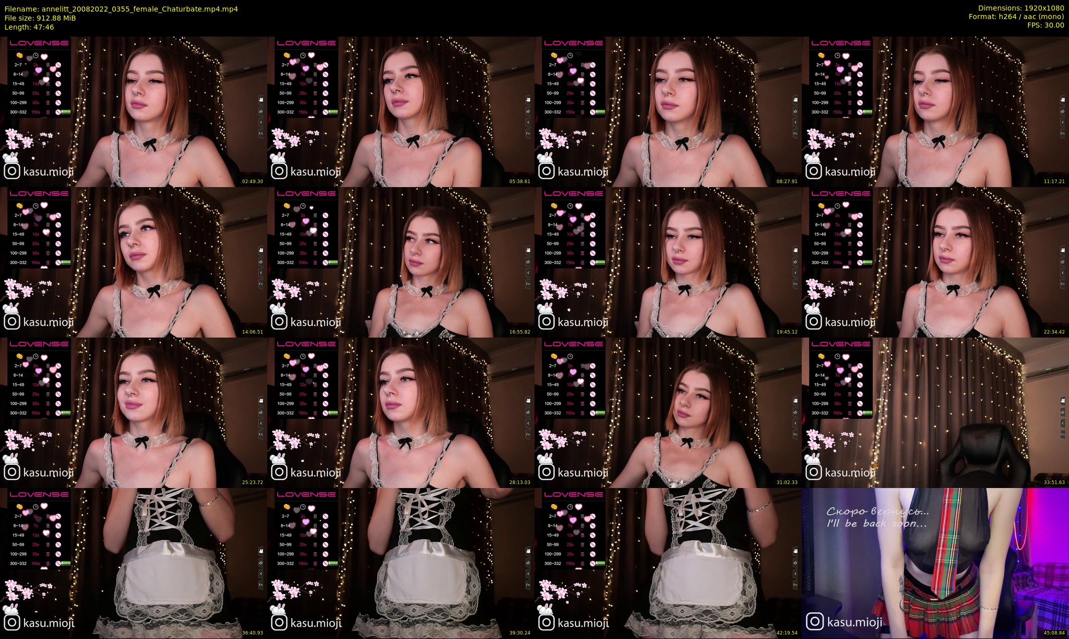 annelitt — 48 minute Chaturbate female cam show recording, 1080p, Aug 20, 2022