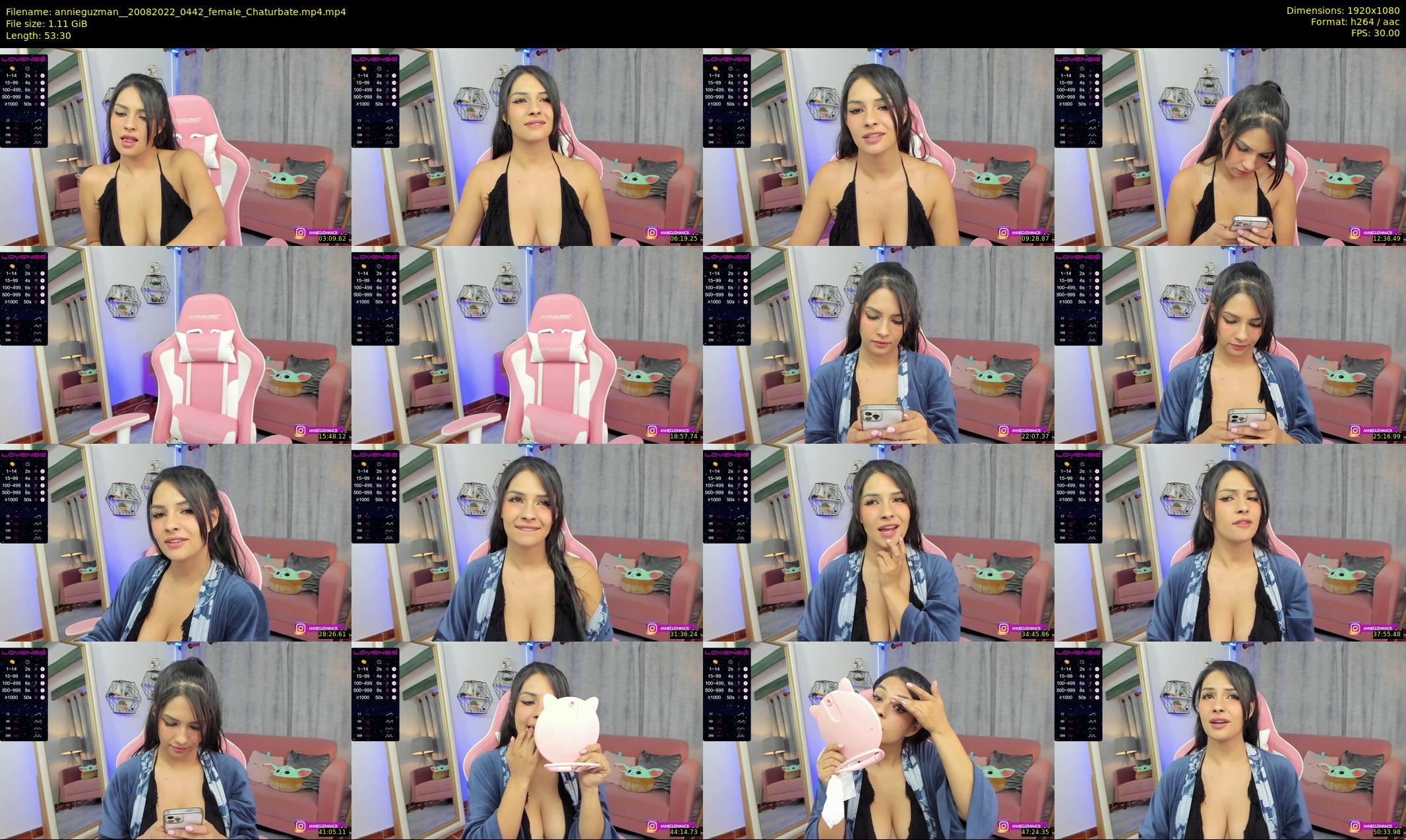 annieguzman_ — 54 minute Chaturbate female cam show recording, 1080p, Aug 20, 2022